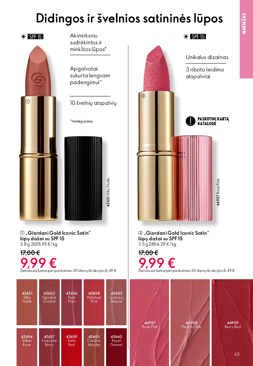 Oriflame akcijų katalogas – 63 psl.
