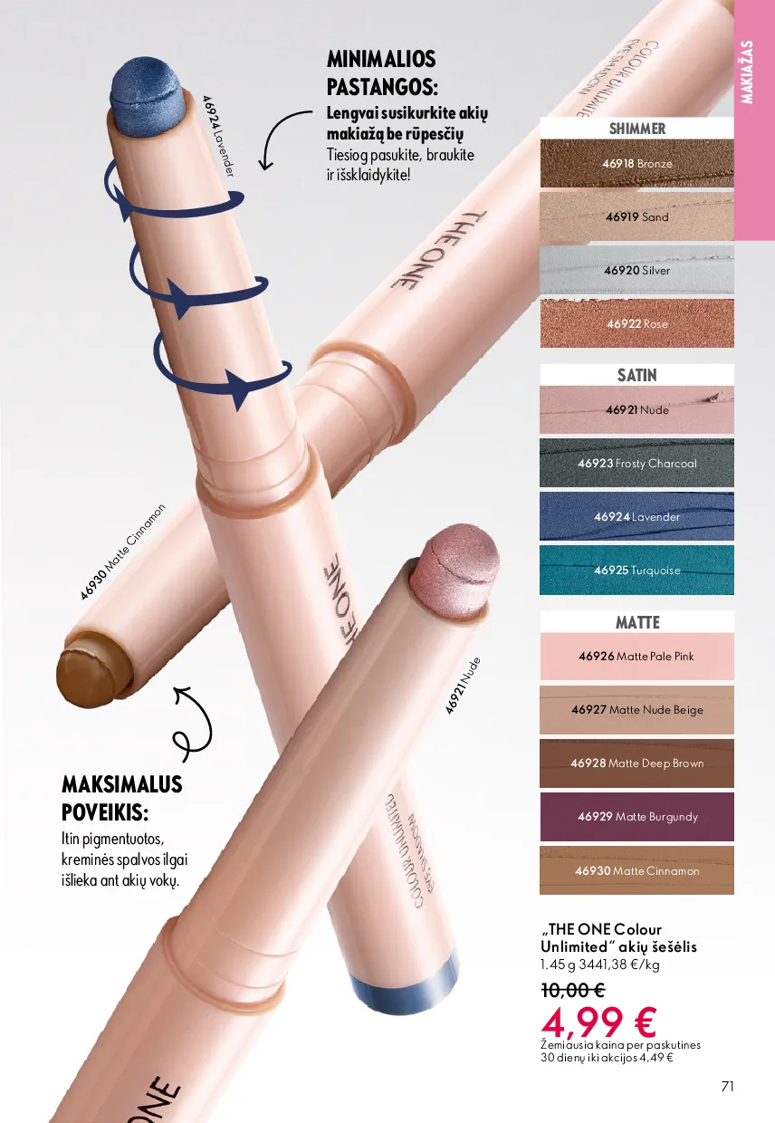 Oriflame akcijų katalogas – 71 psl.