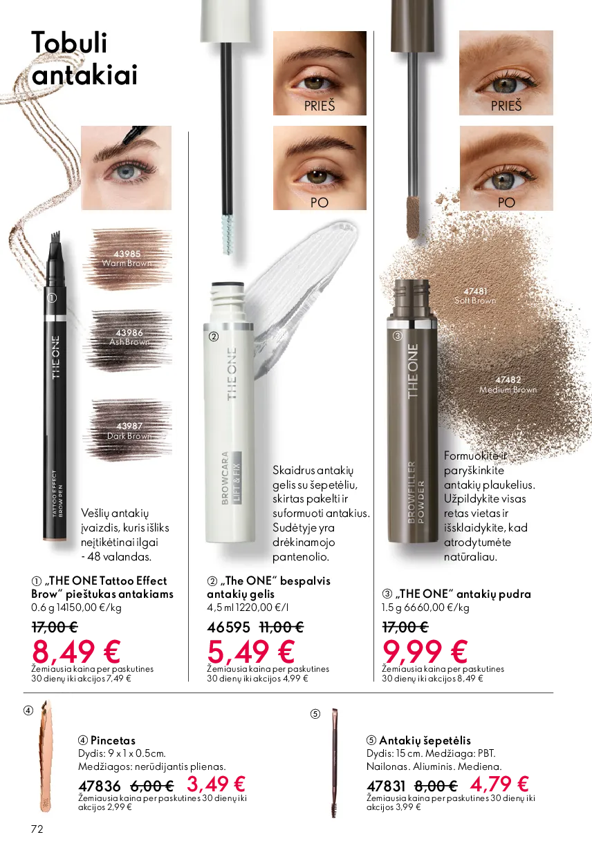 Oriflame akcijų katalogas – 72 psl.