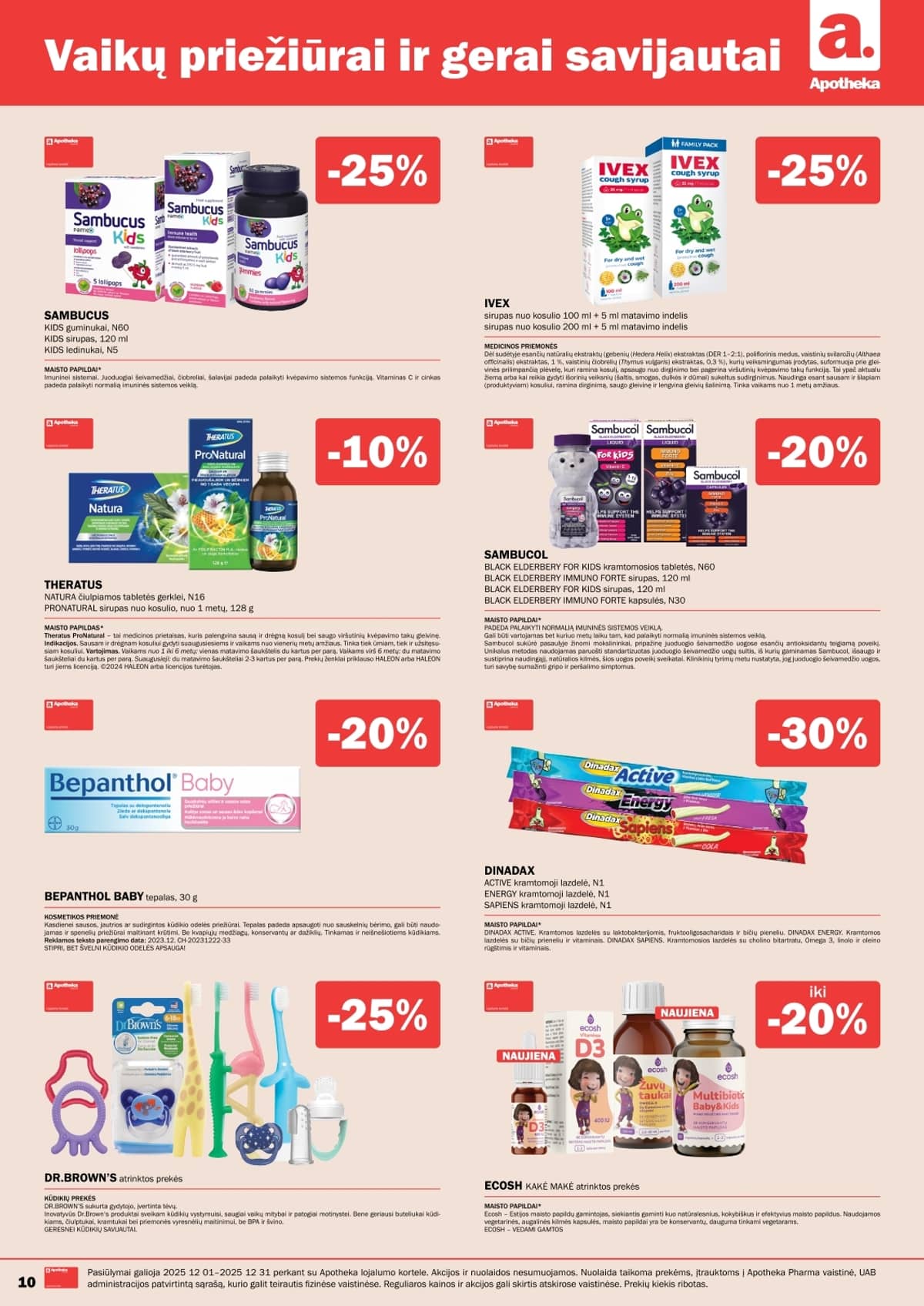 Apotheka akcijų leidinys – 10 psl.