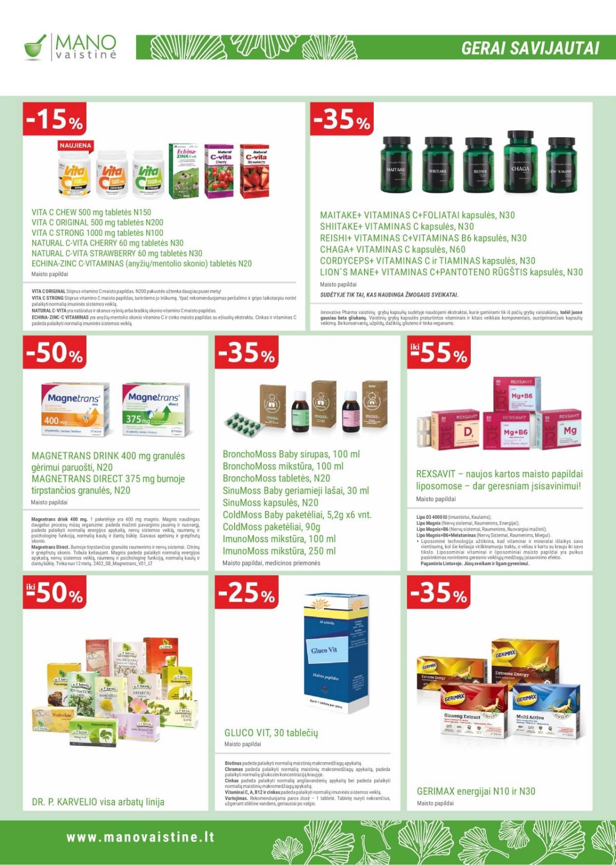 Mano vaistinė akcijų leidinys – 9 psl.