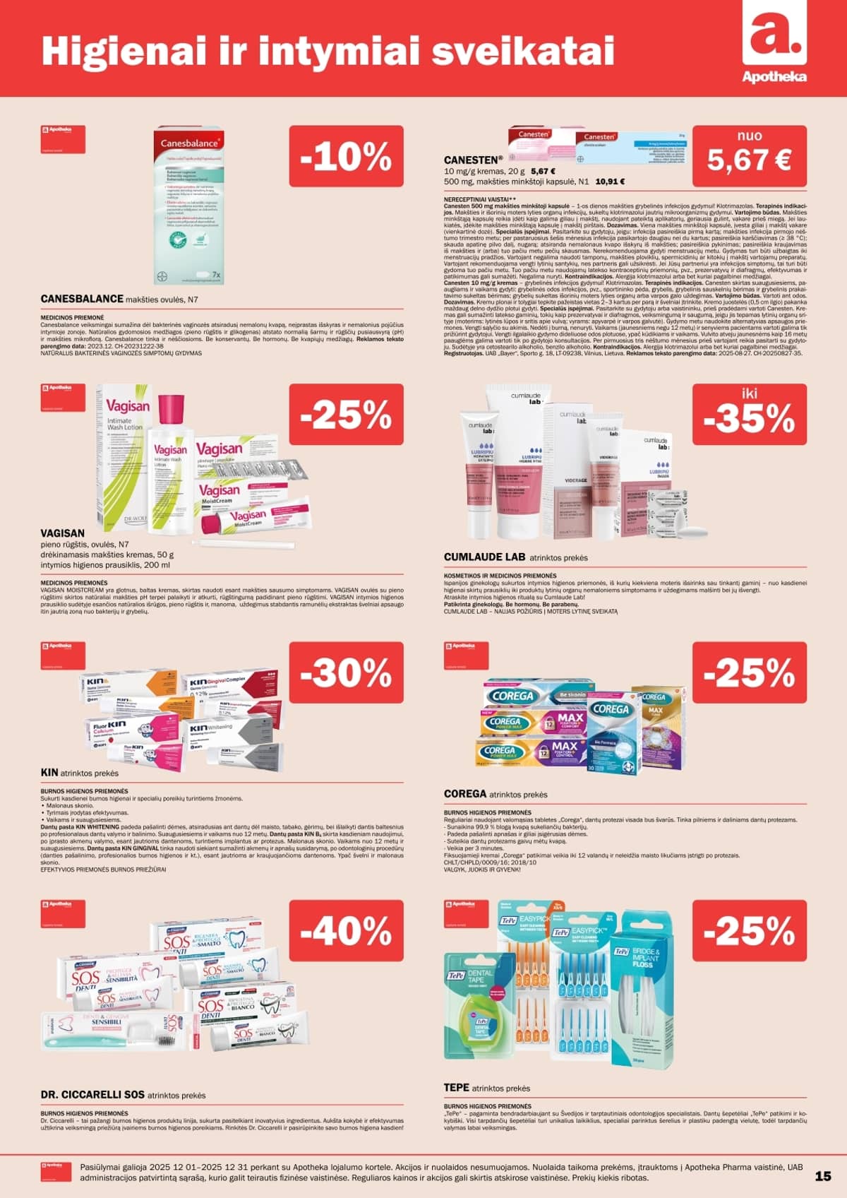 Apotheka akcijų leidinys – 15 psl.