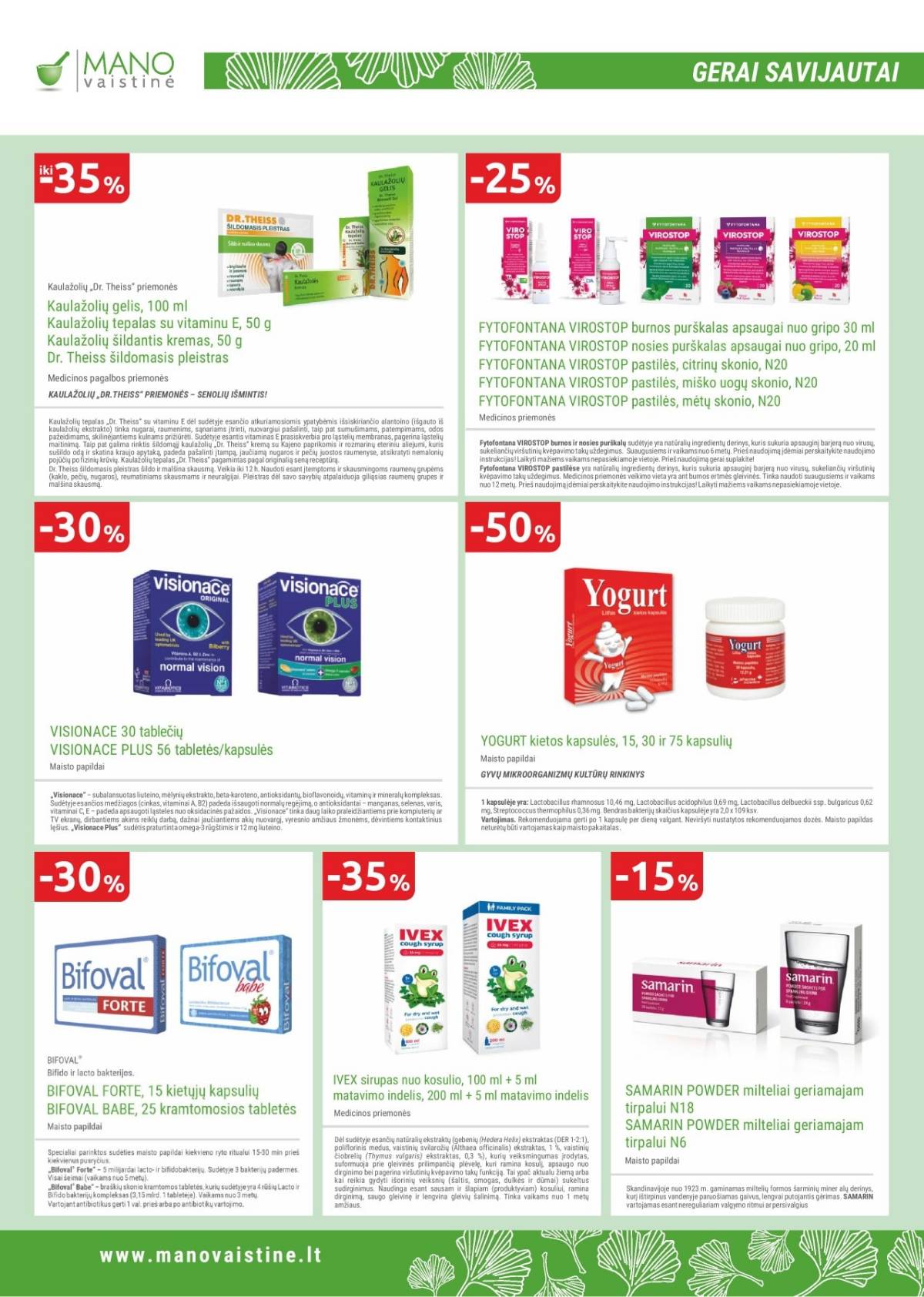 Mano vaistinė akcijų leidinys – 5 psl.