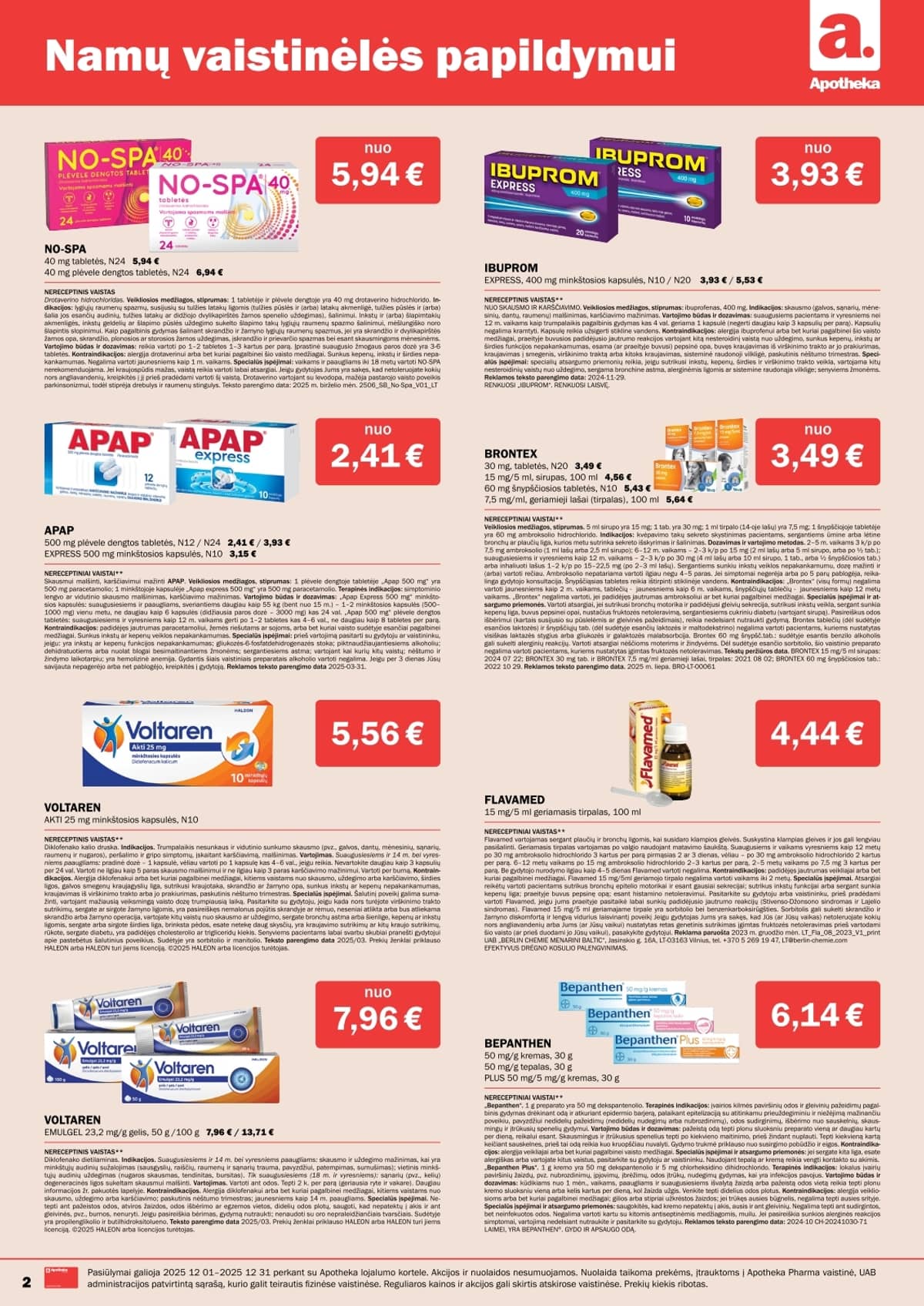 Apotheka akcijų leidinys – 2 psl.