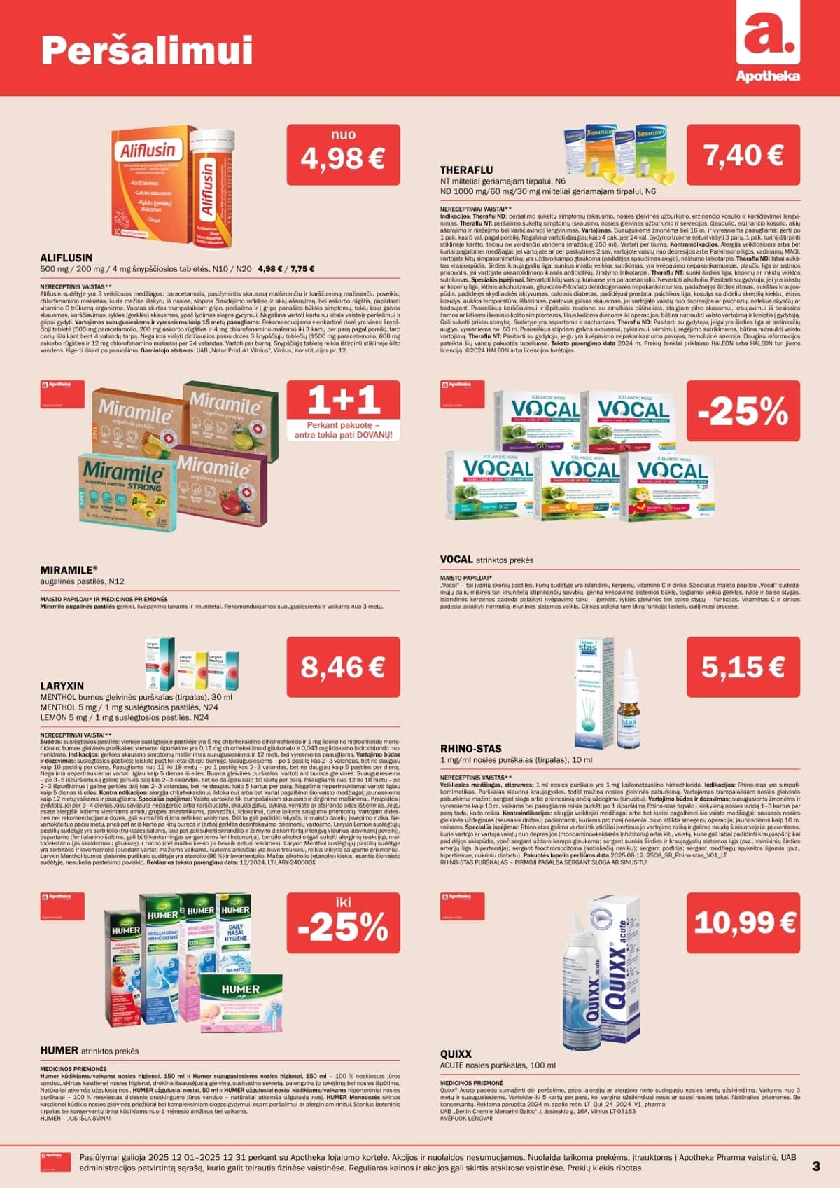 Apotheka akcijų leidinys – 3 psl.