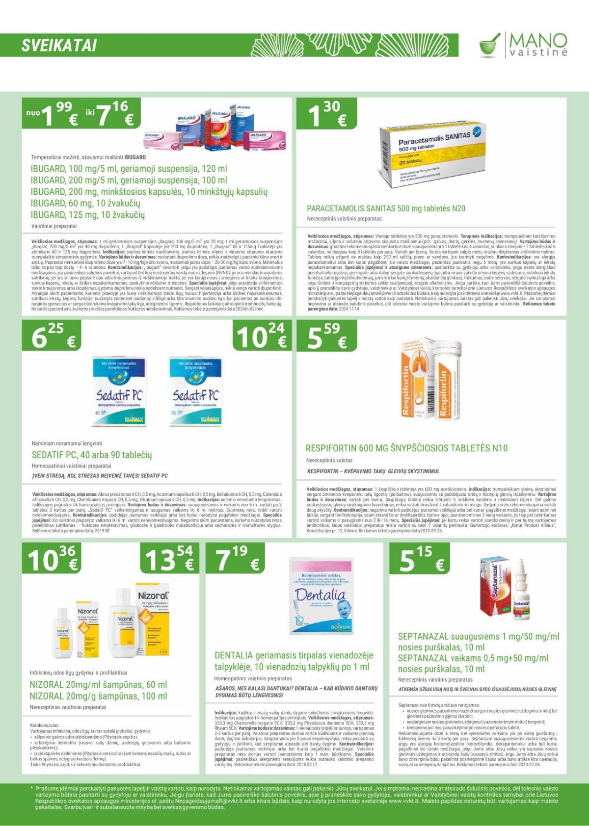 Mano vaistinė akcijų leidinys – 18 psl.