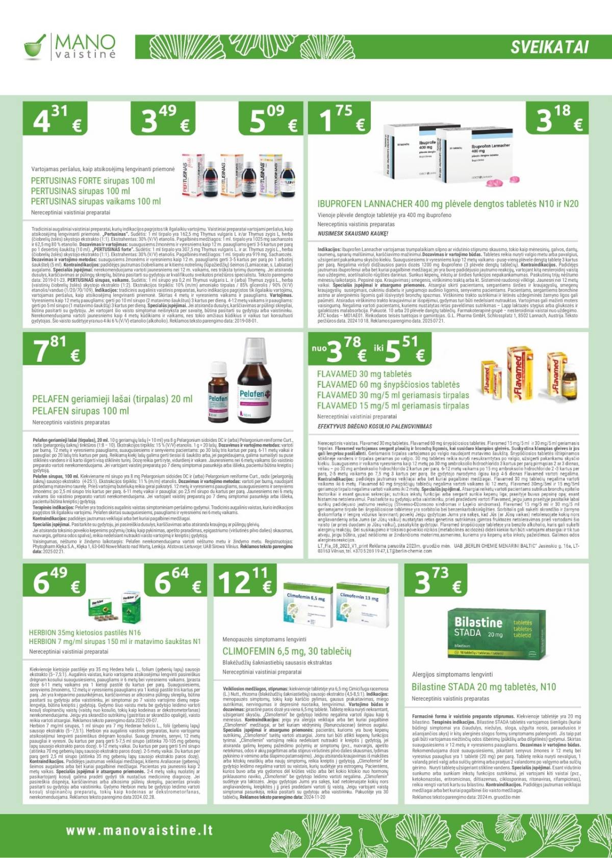 Mano vaistinė akcijų leidinys – 15 psl.
