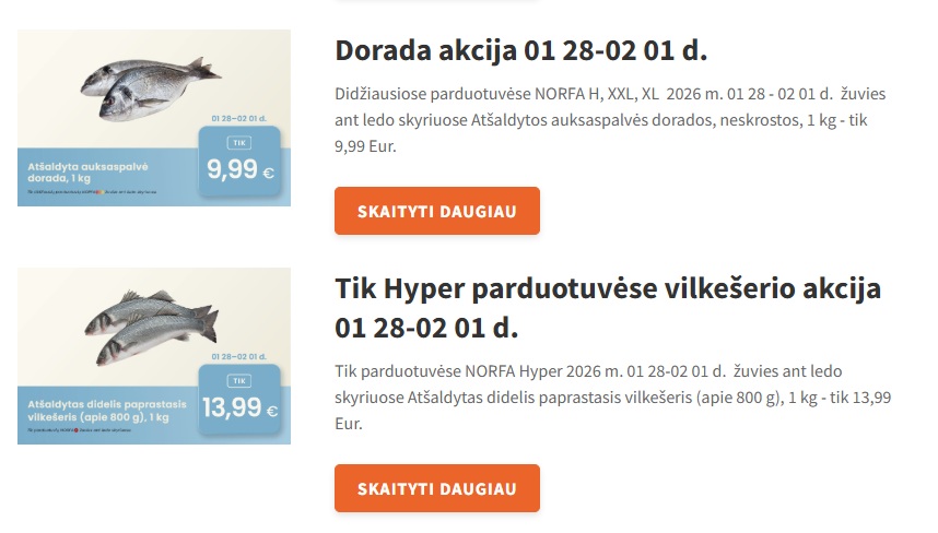 Norfa savaitgalio akcijos – 2 psl.