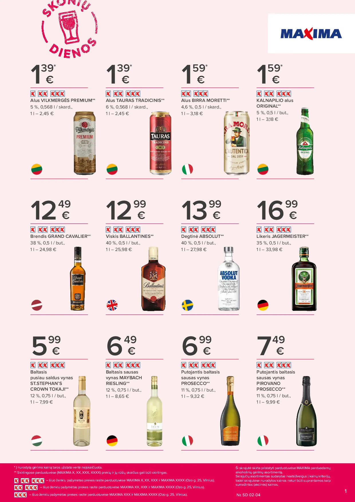 Maxima Skonių dienos naujausias leidinys – 1 psl.