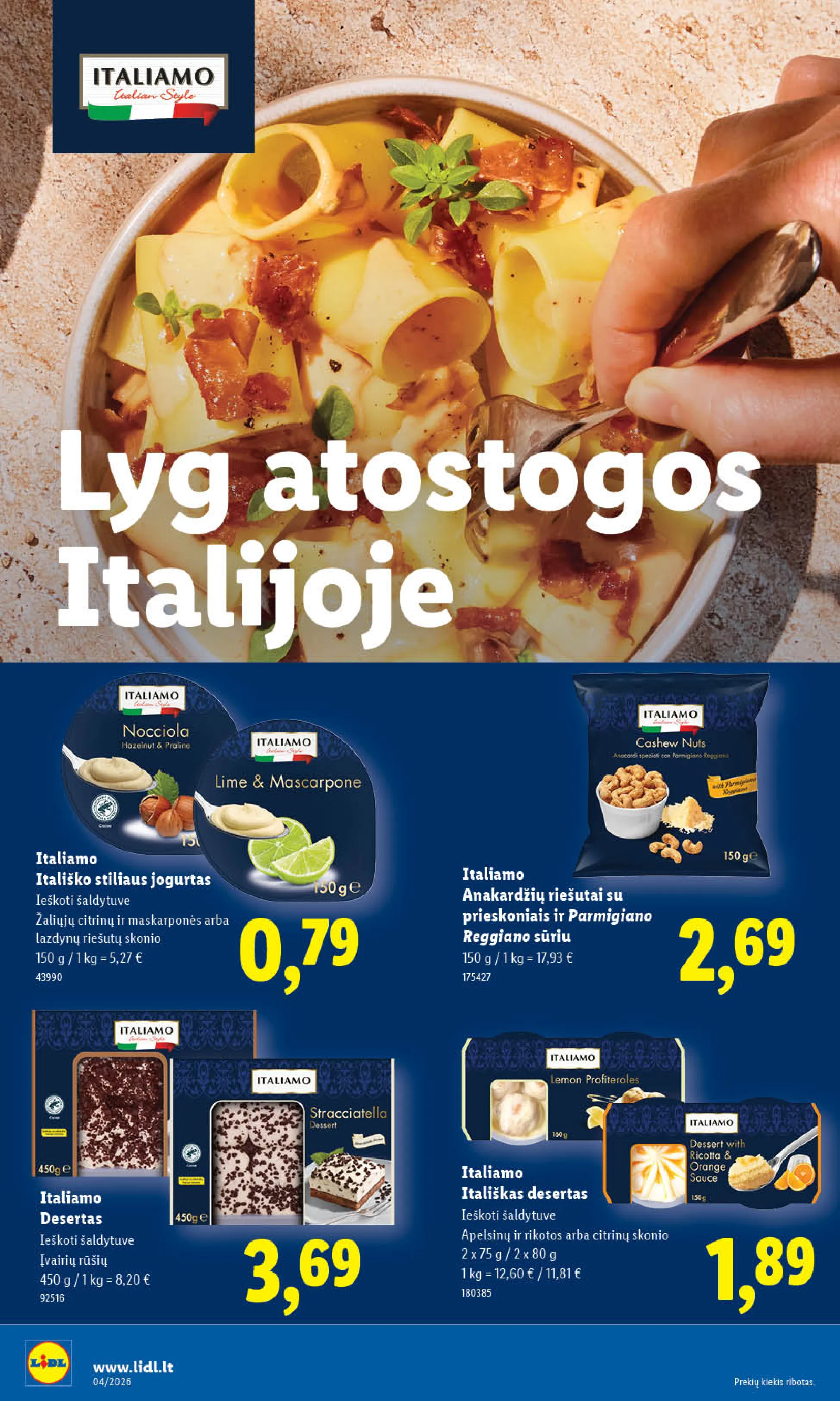 Lidl maisto prekių leidinys – 10 psl.