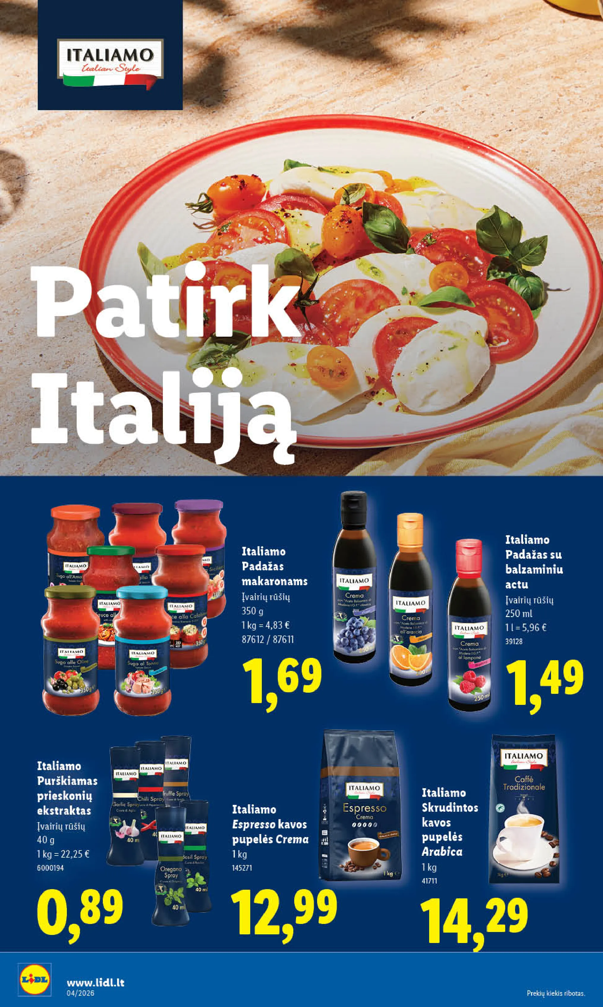 Lidl maisto prekių leidinys – 16 psl.