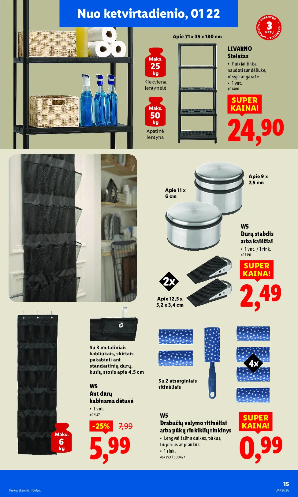 Lidl ne maisto prekių leidinys – 15 psl.