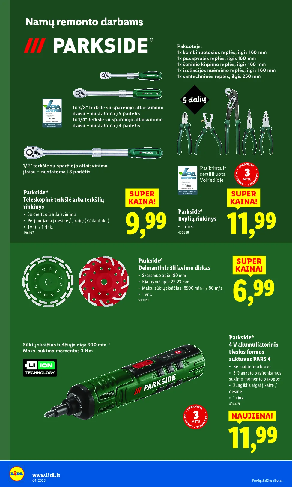 Lidl ne maisto prekių leidinys – 24 psl.