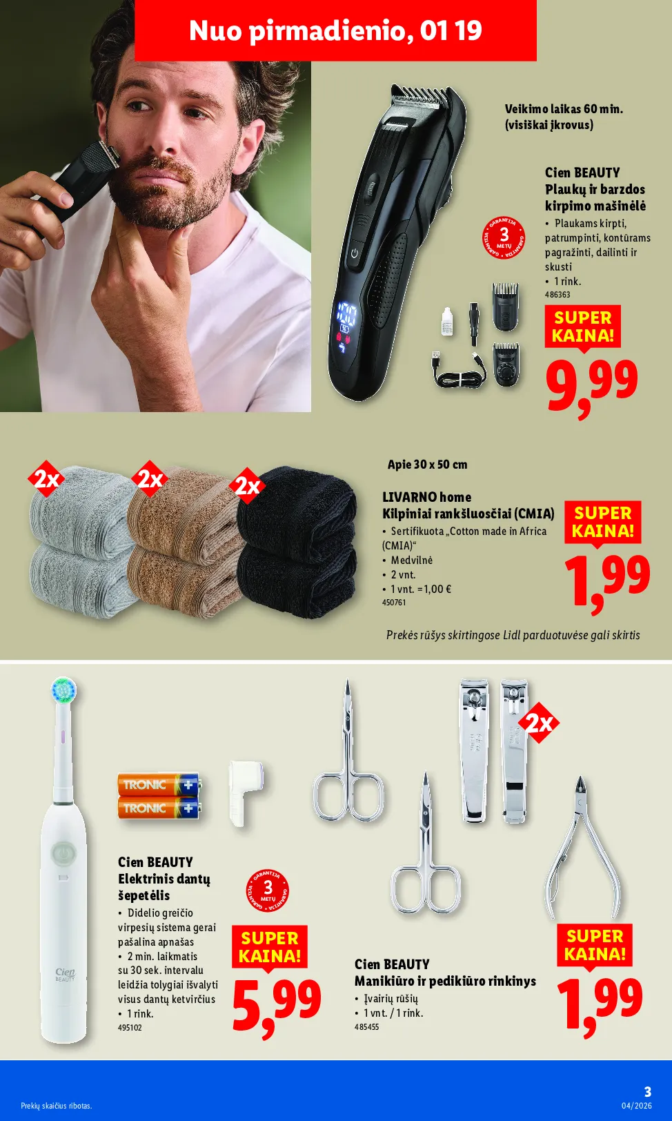Lidl ne maisto prekių leidinys – 3 psl.