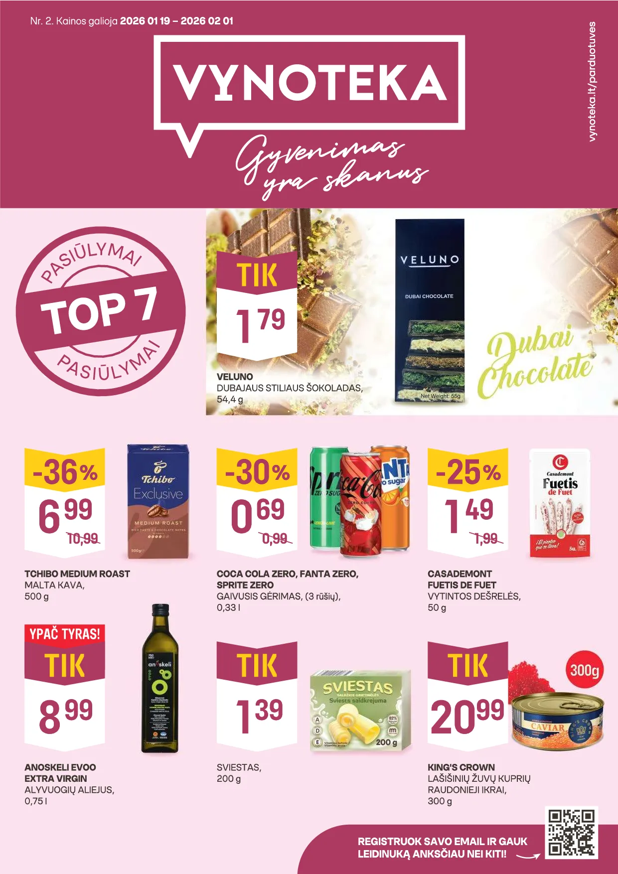 Vynoteka maisto leidinys – 1 psl.