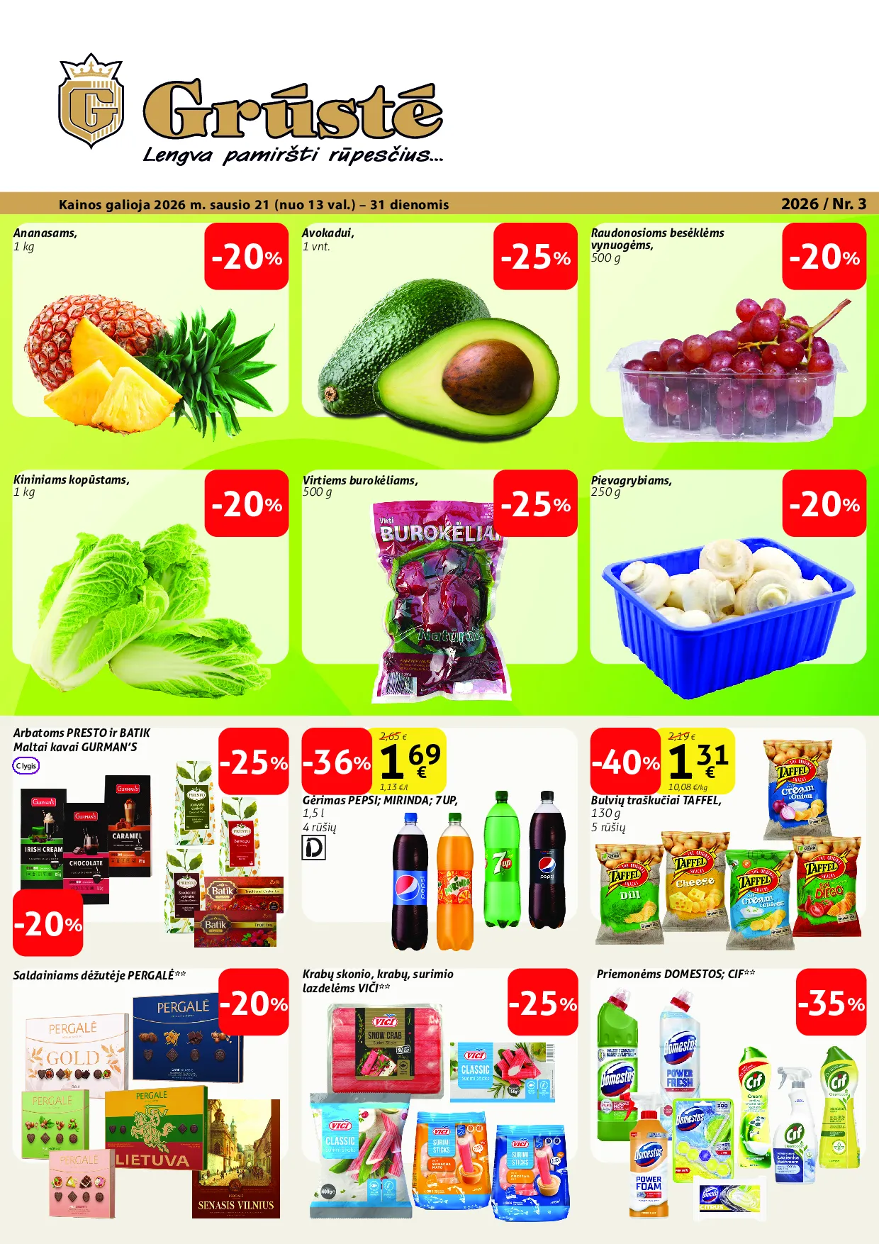 Grūstė leidinys – 1 psl.