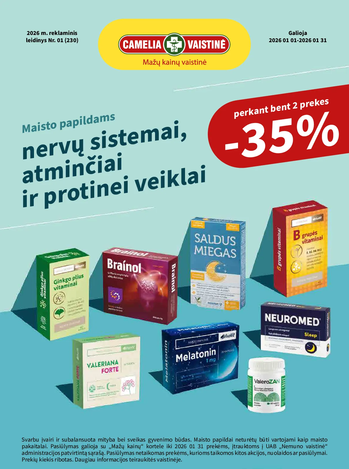 Camelia akcijų leidinys – 1 psl.