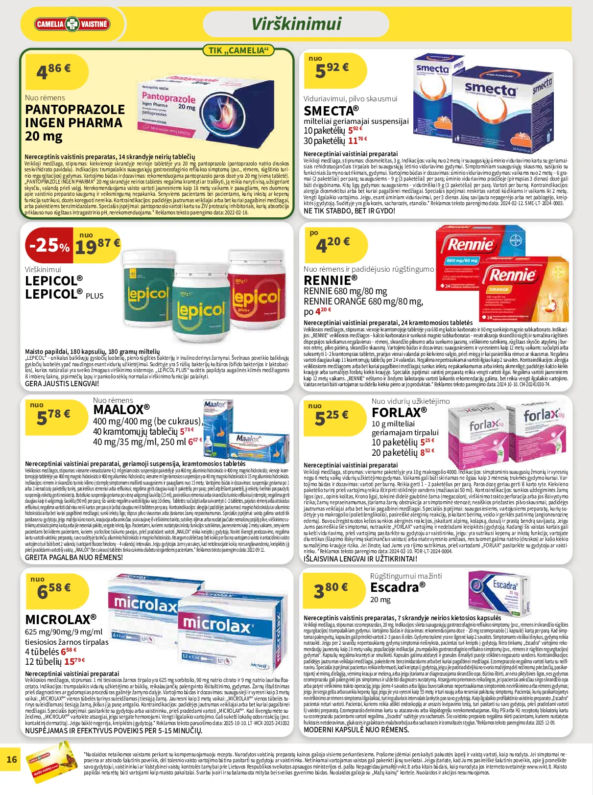 Camelia akcijų leidinys – 16 psl.