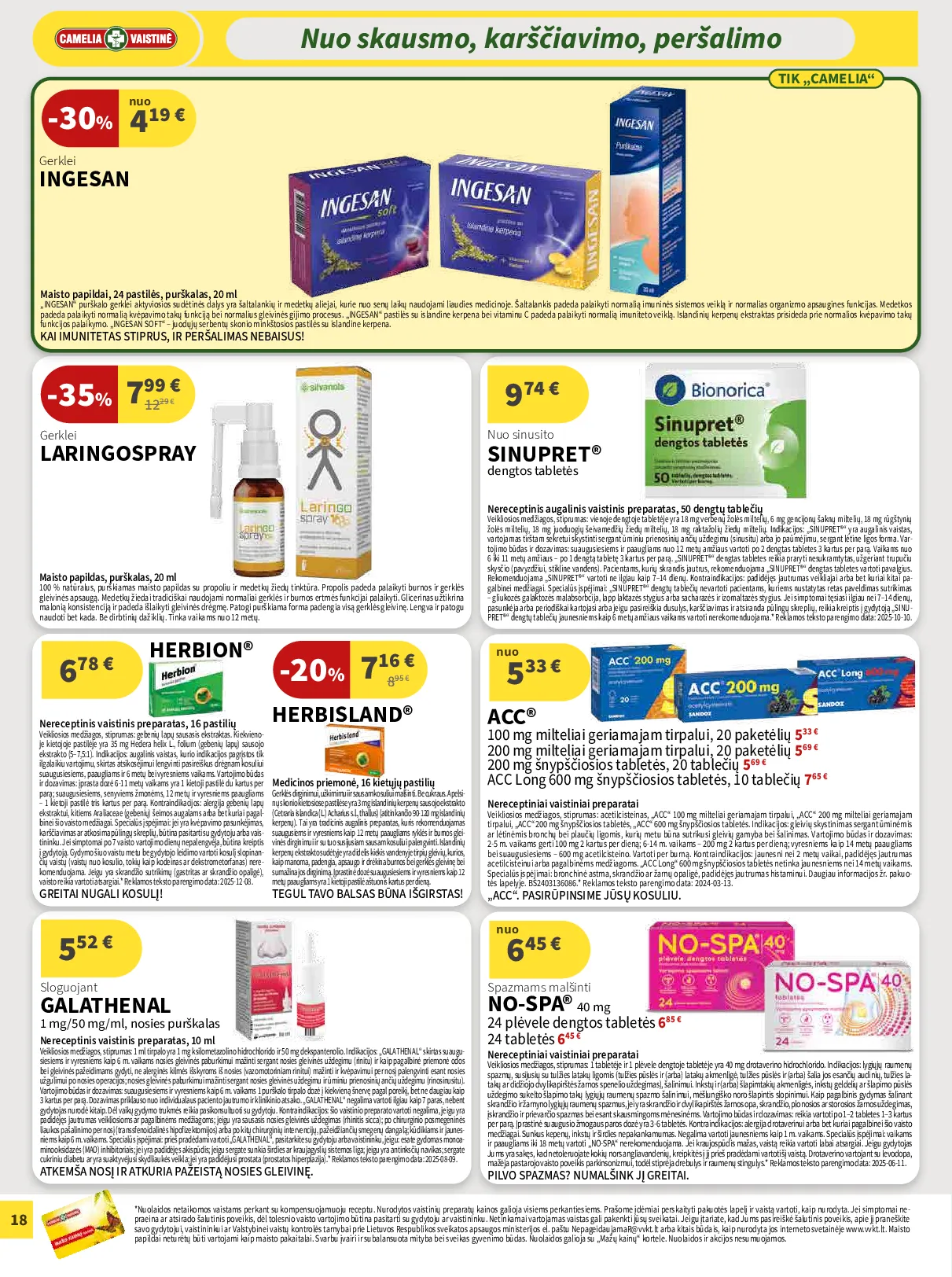 Camelia akcijų leidinys – 18 psl.