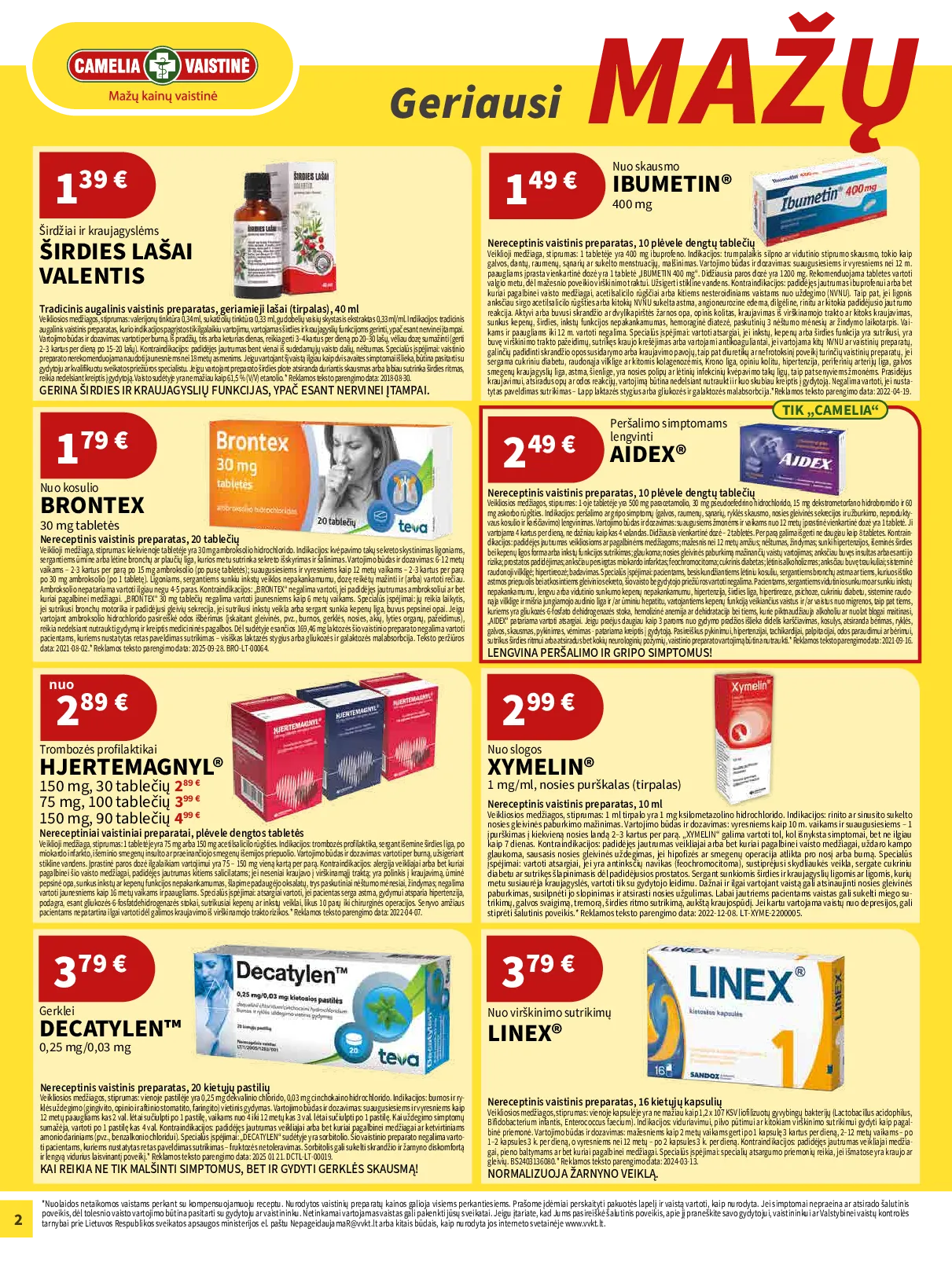 Camelia akcijų leidinys – 2 psl.