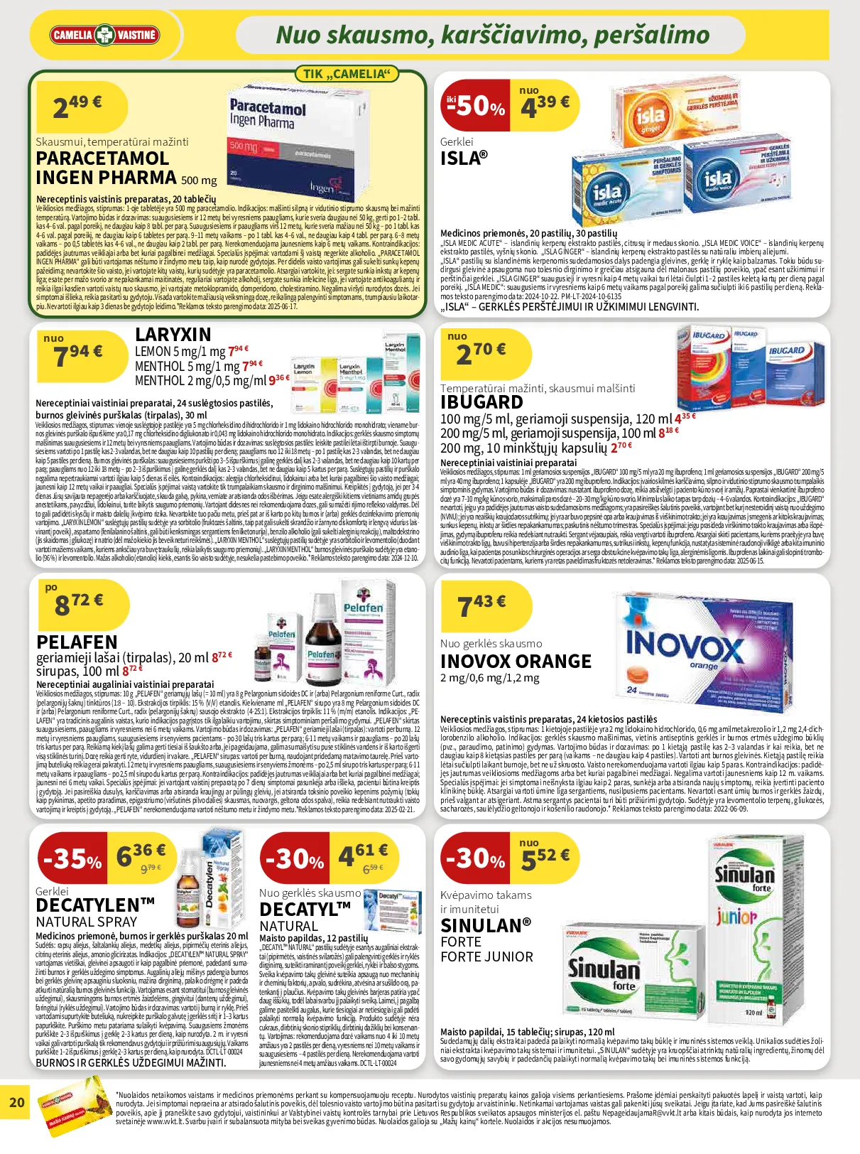 Camelia akcijų leidinys – 20 psl.