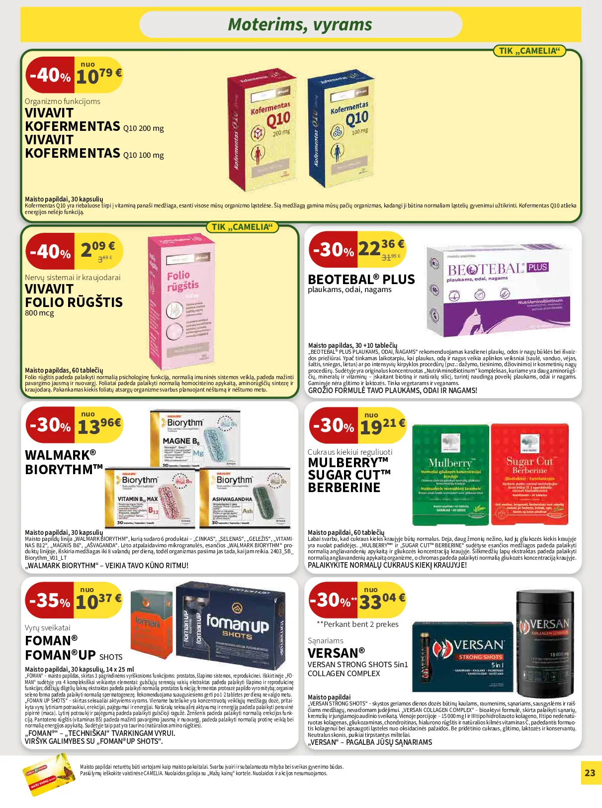 Camelia akcijų leidinys – 23 psl.