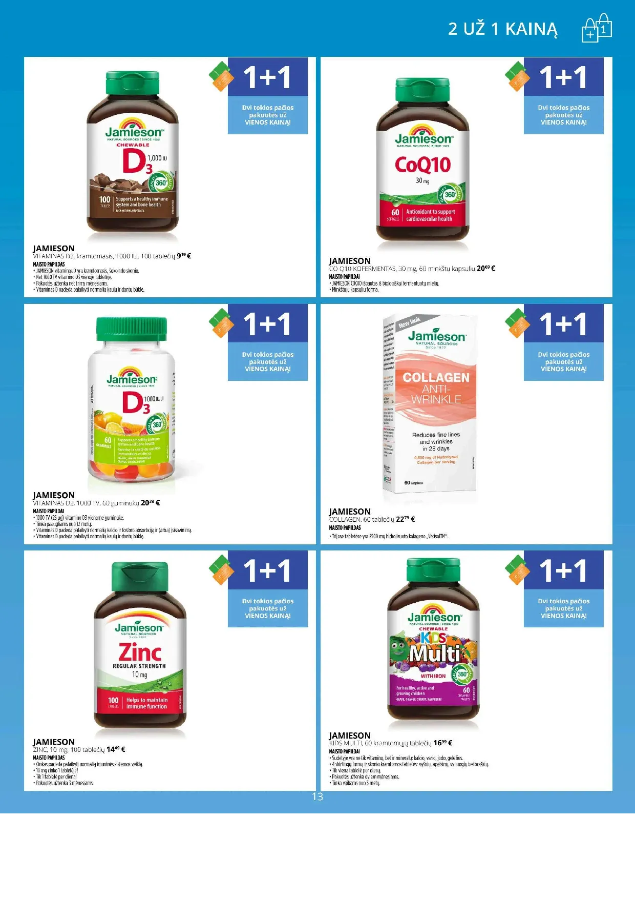 Gintarinės vaistinės akcijų leidinys – 13 psl.