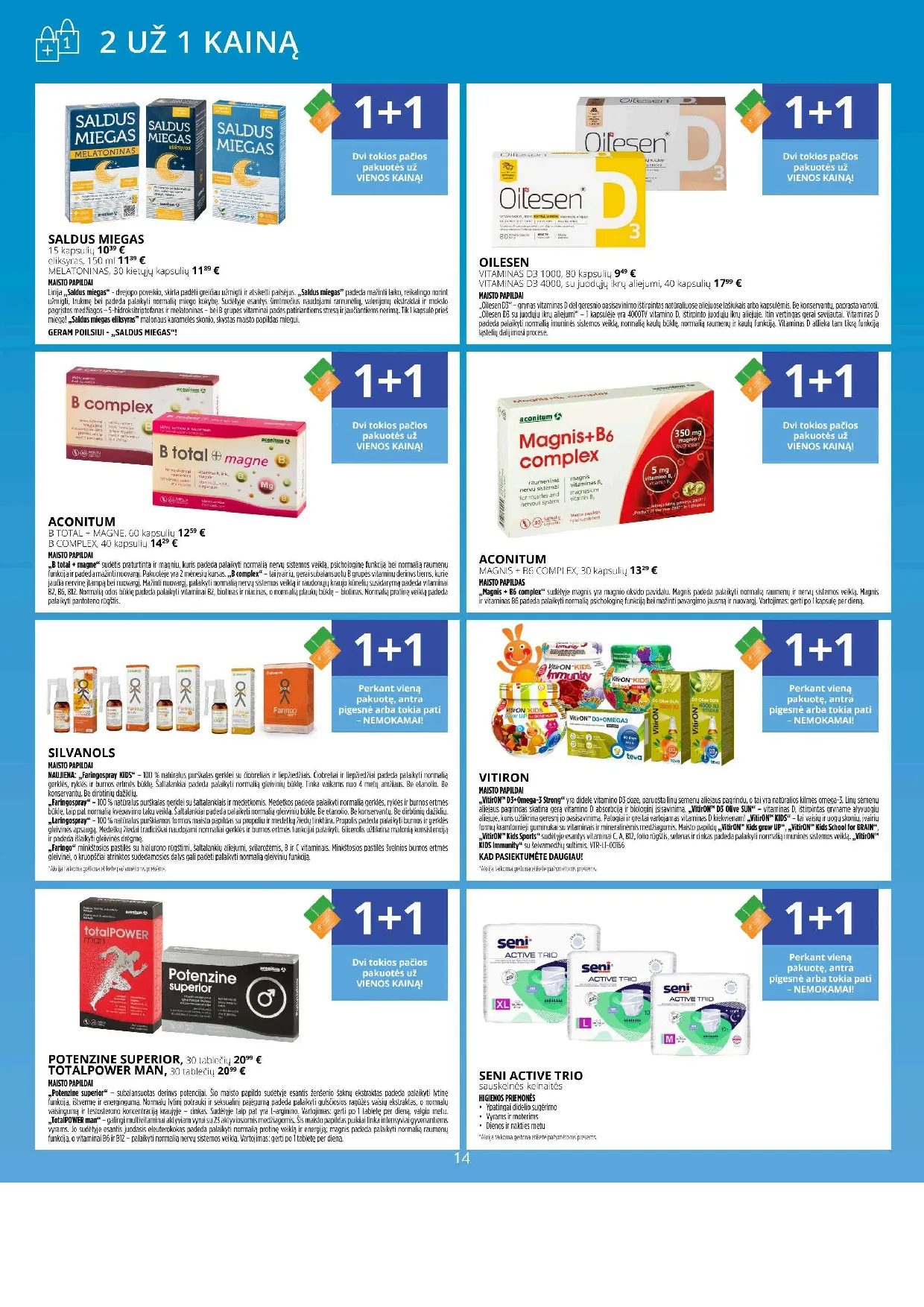 Gintarinės vaistinės akcijų leidinys – 14 psl.