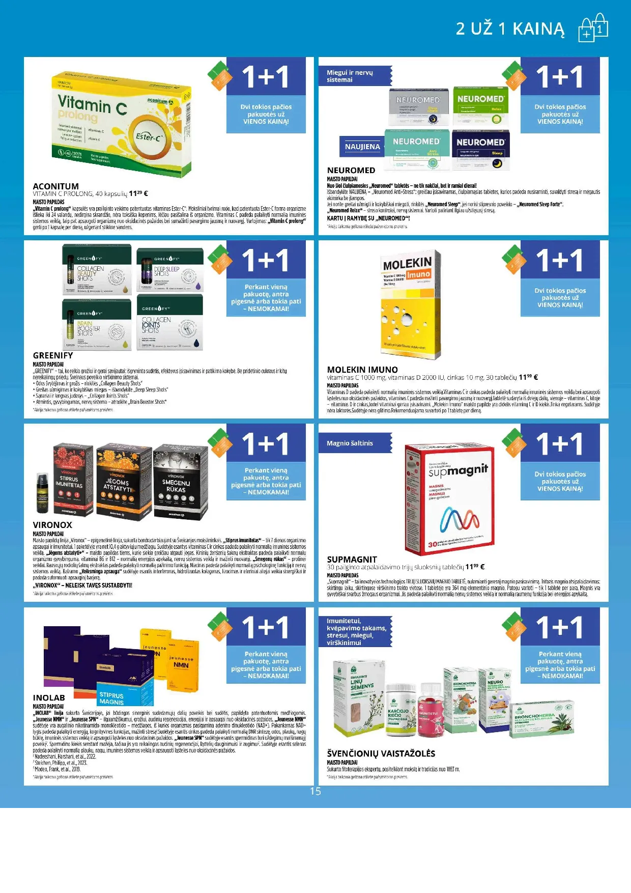 Gintarinės vaistinės akcijų leidinys – 15 psl.