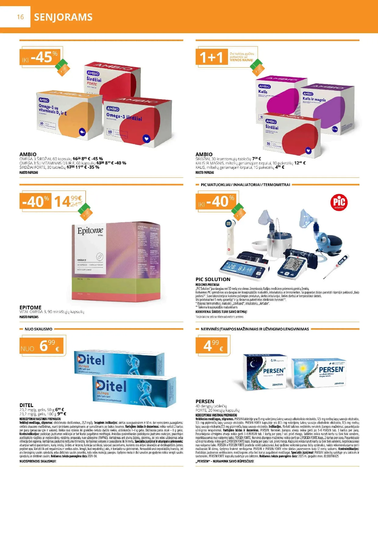 Gintarinės vaistinės akcijų leidinys – 16 psl.