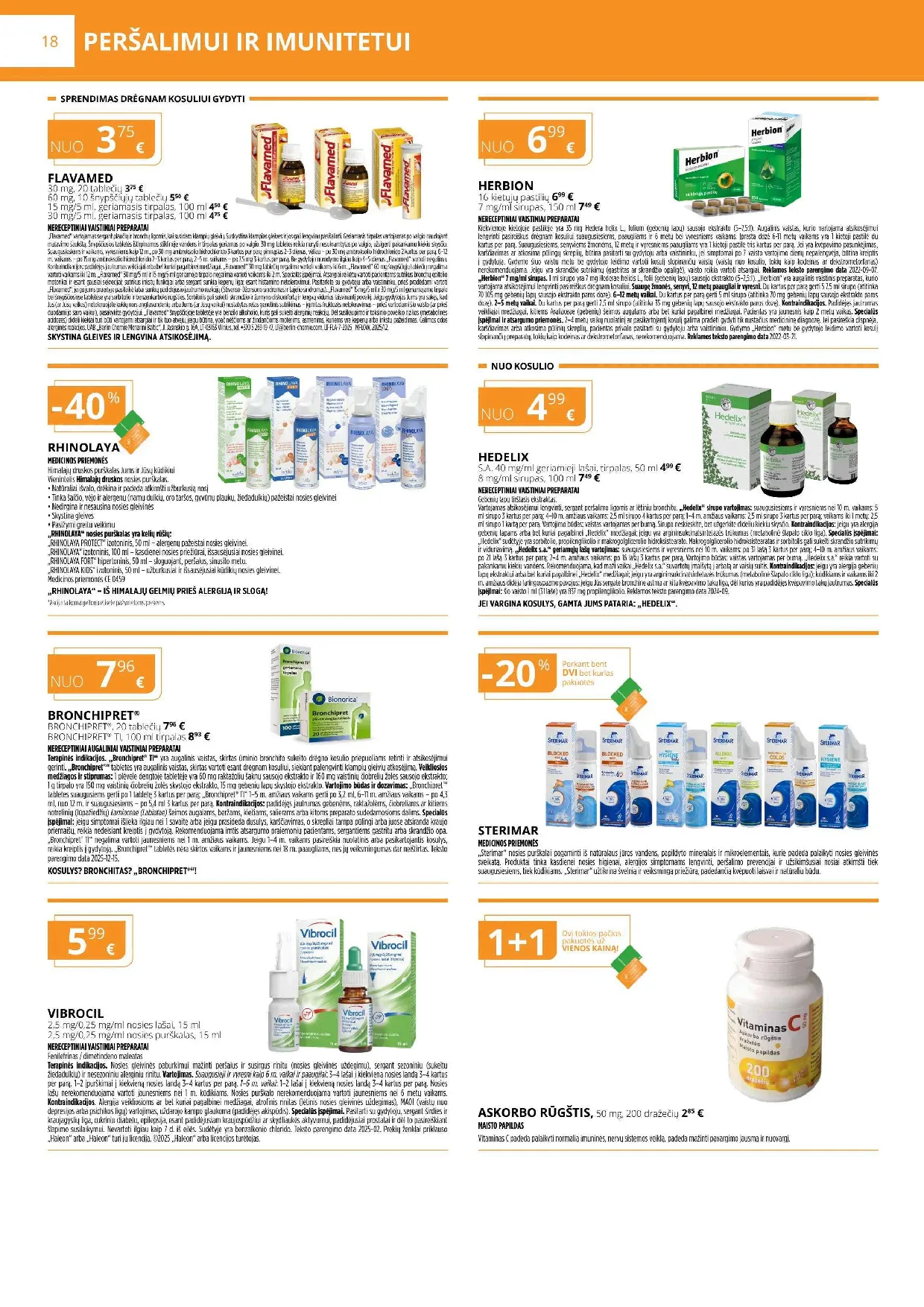 Gintarinės vaistinės akcijų leidinys – 18 psl.