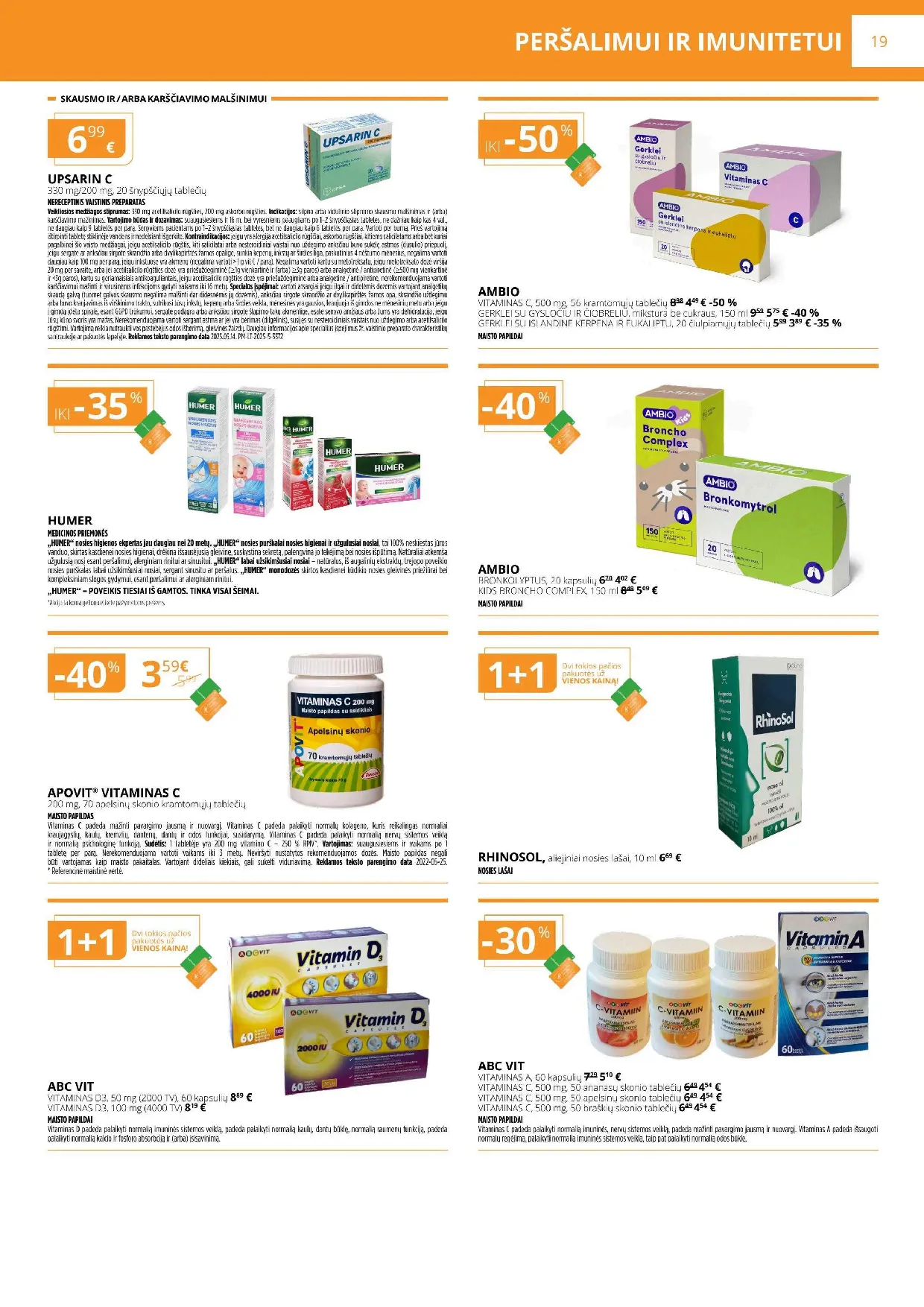 Gintarinės vaistinės akcijų leidinys – 19 psl.