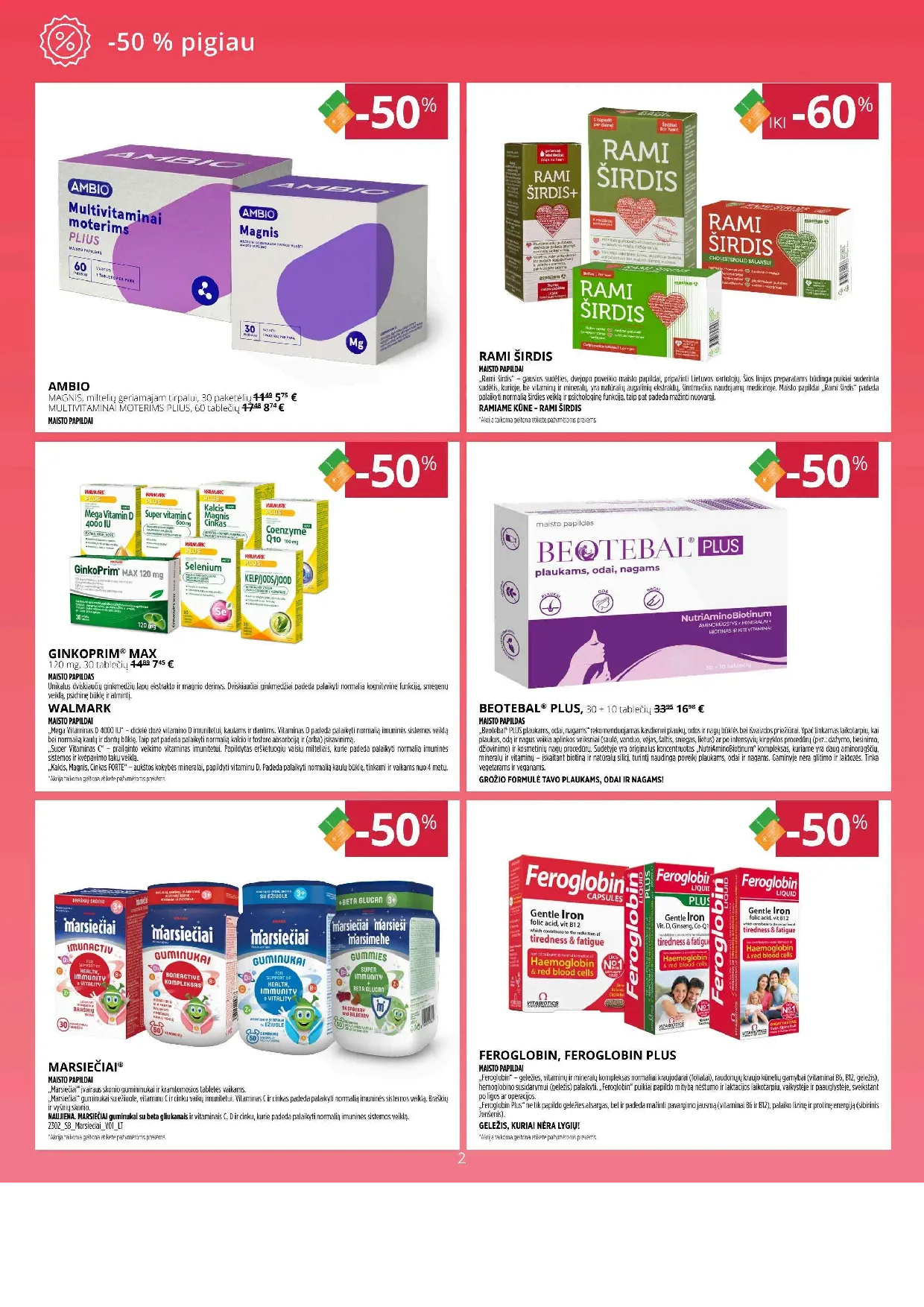 Gintarinės vaistinės akcijų leidinys – 2 psl.