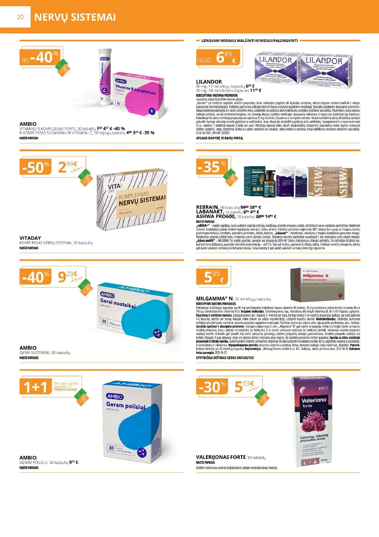 Gintarinės vaistinės akcijų leidinys – 20 psl.