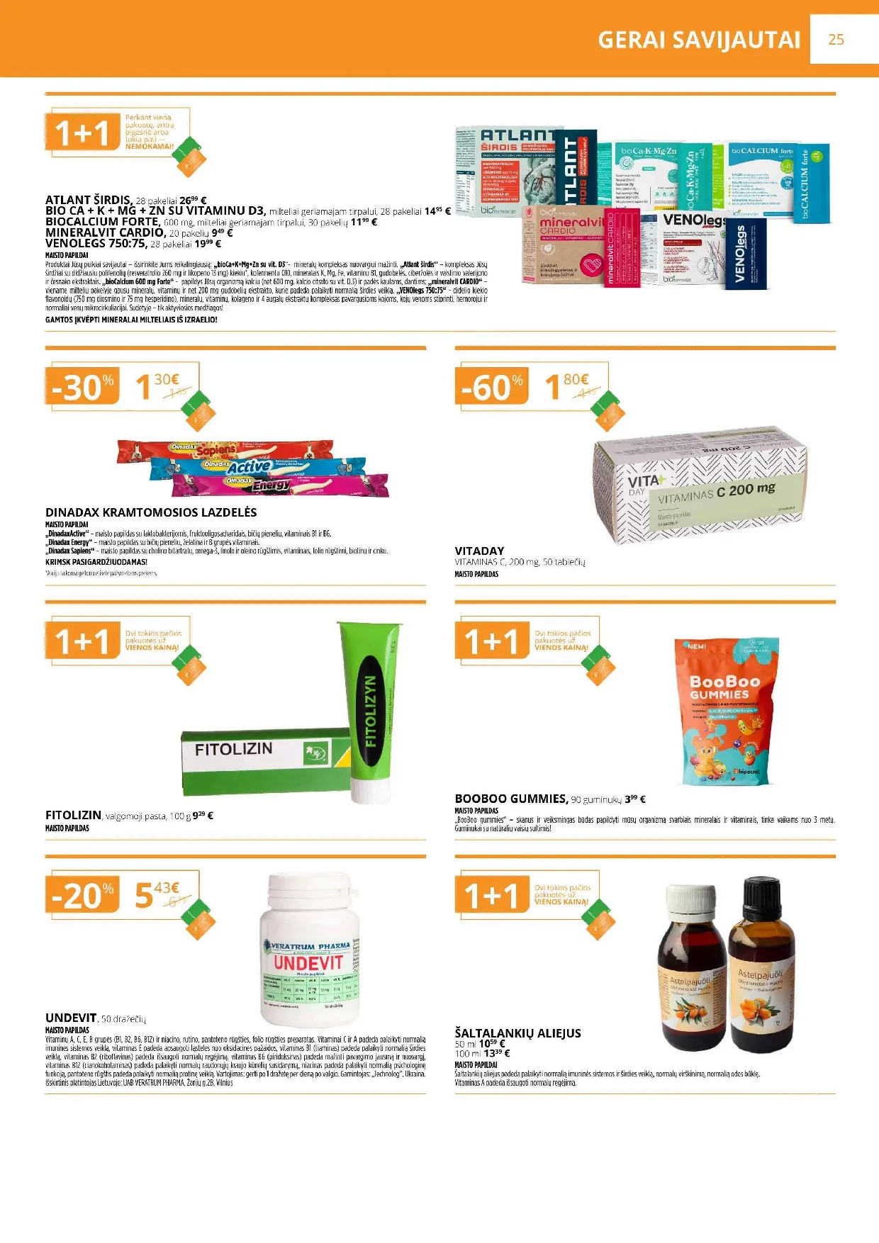 Gintarinės vaistinės akcijų leidinys – 25 psl.