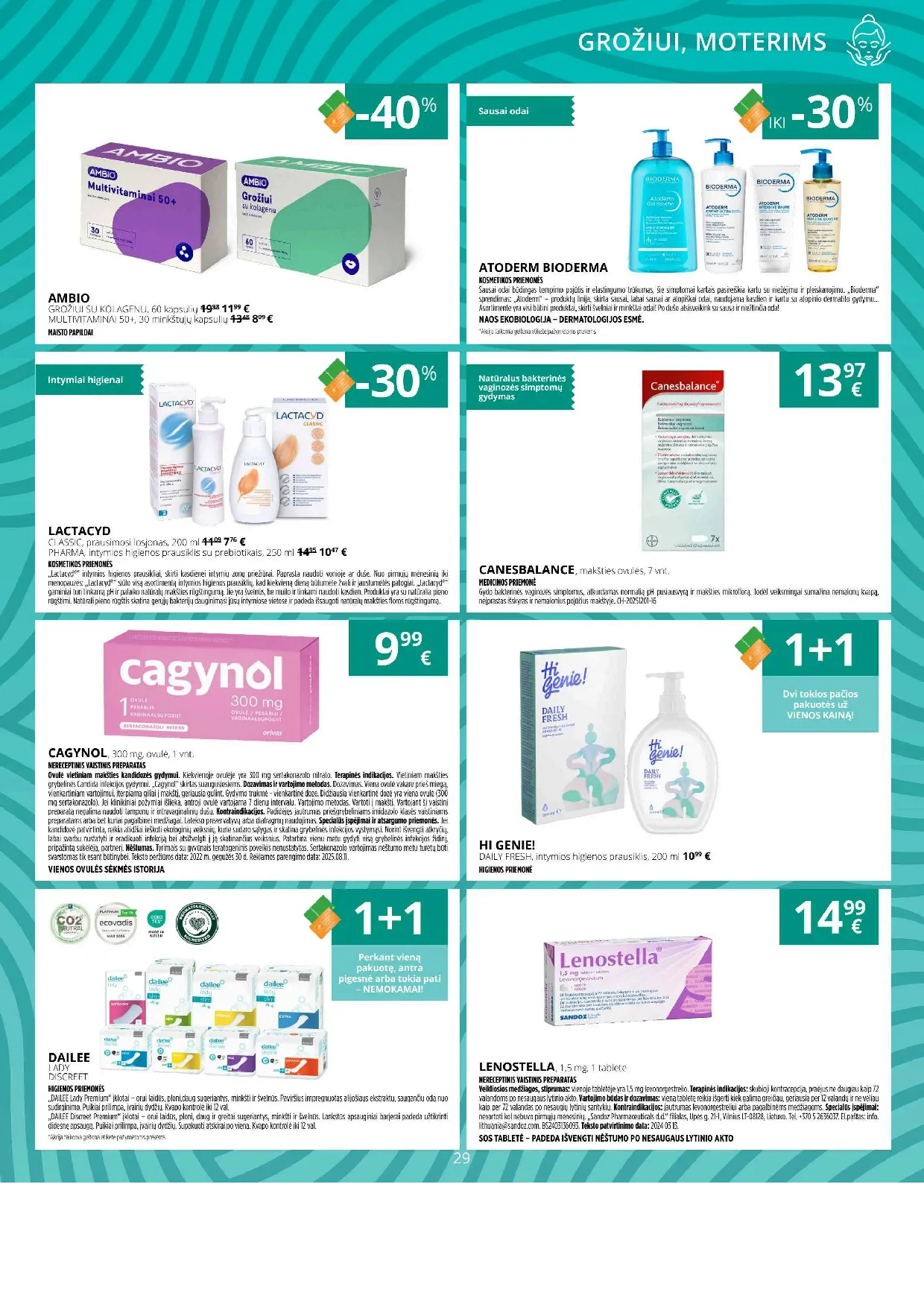 Gintarinės vaistinės akcijų leidinys – 29 psl.