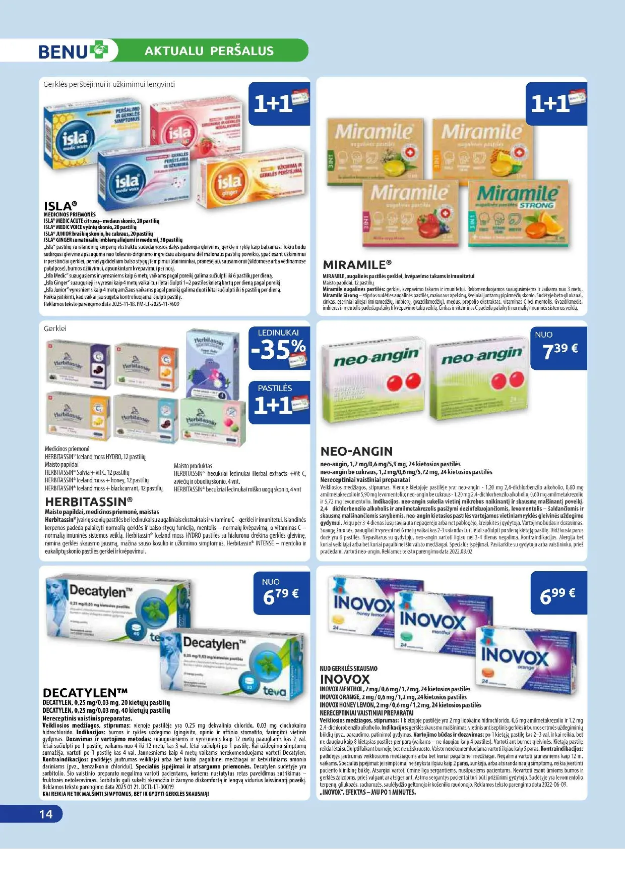 Benu vaistinės akcijų leidinys – 14 psl.