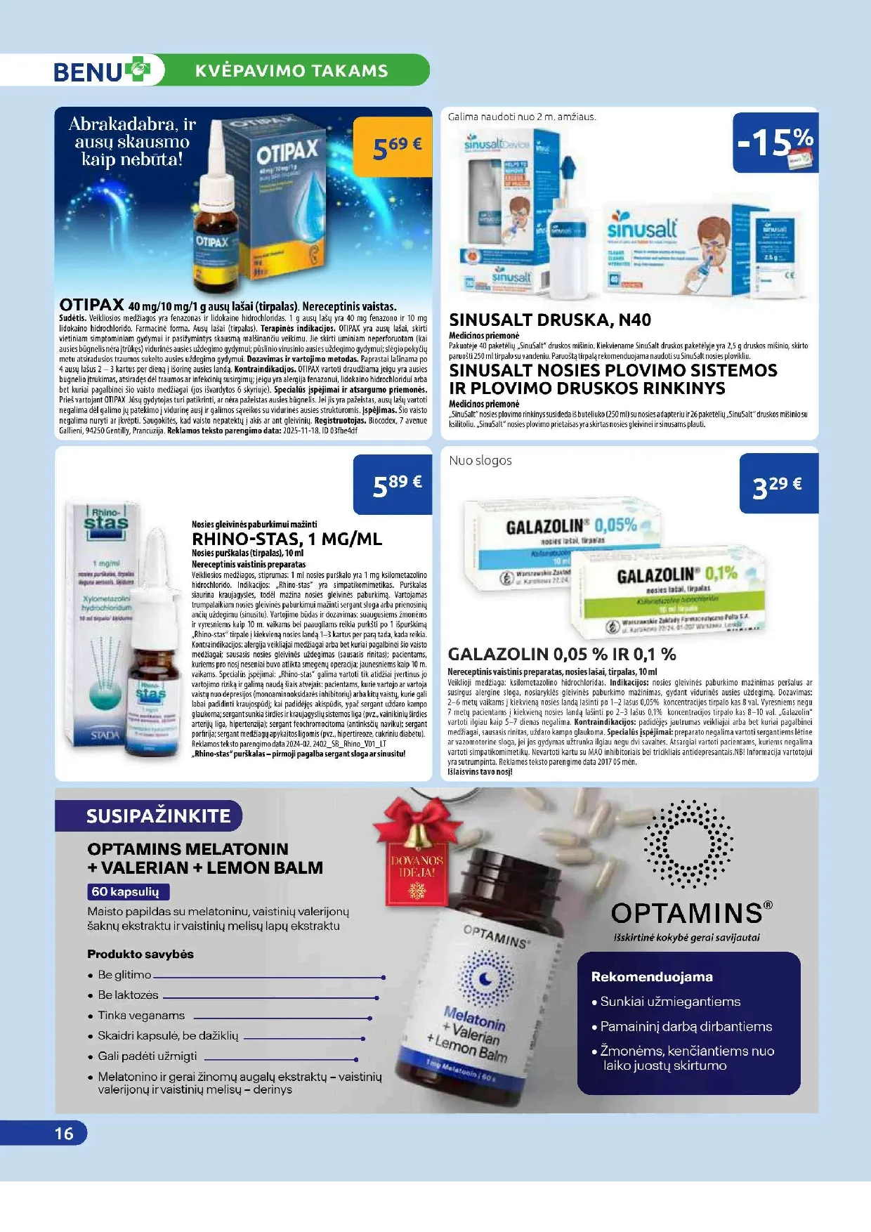 Benu vaistinės akcijų leidinys – 16 psl.