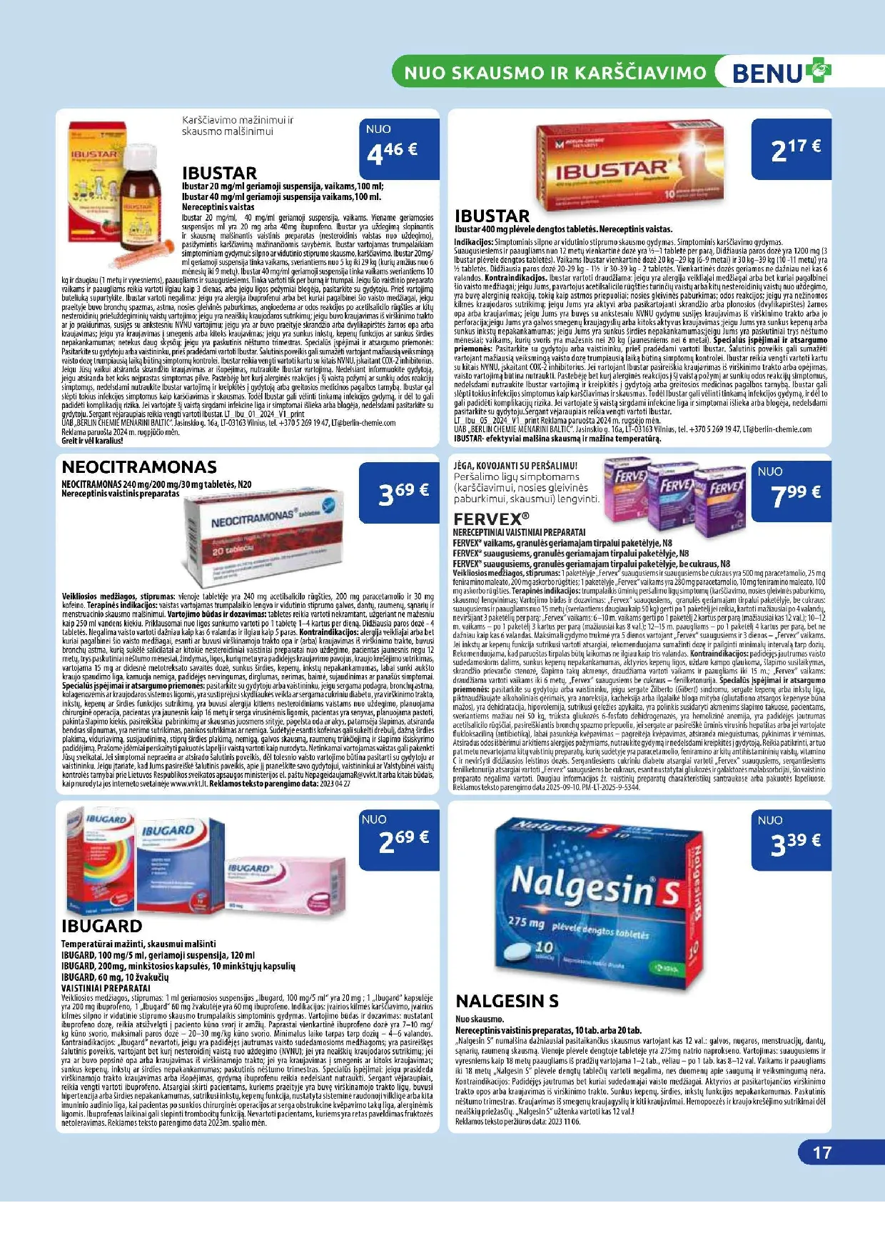 Benu vaistinės akcijų leidinys – 17 psl.