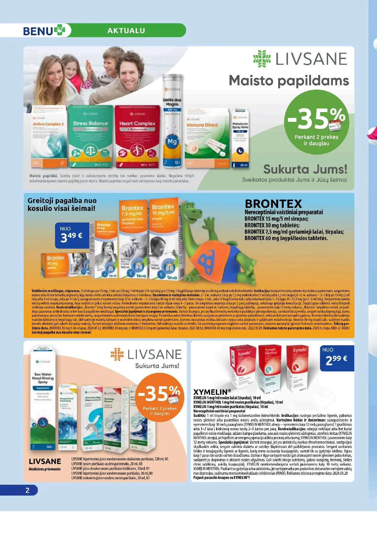 Benu vaistinės akcijų leidinys – 2 psl.