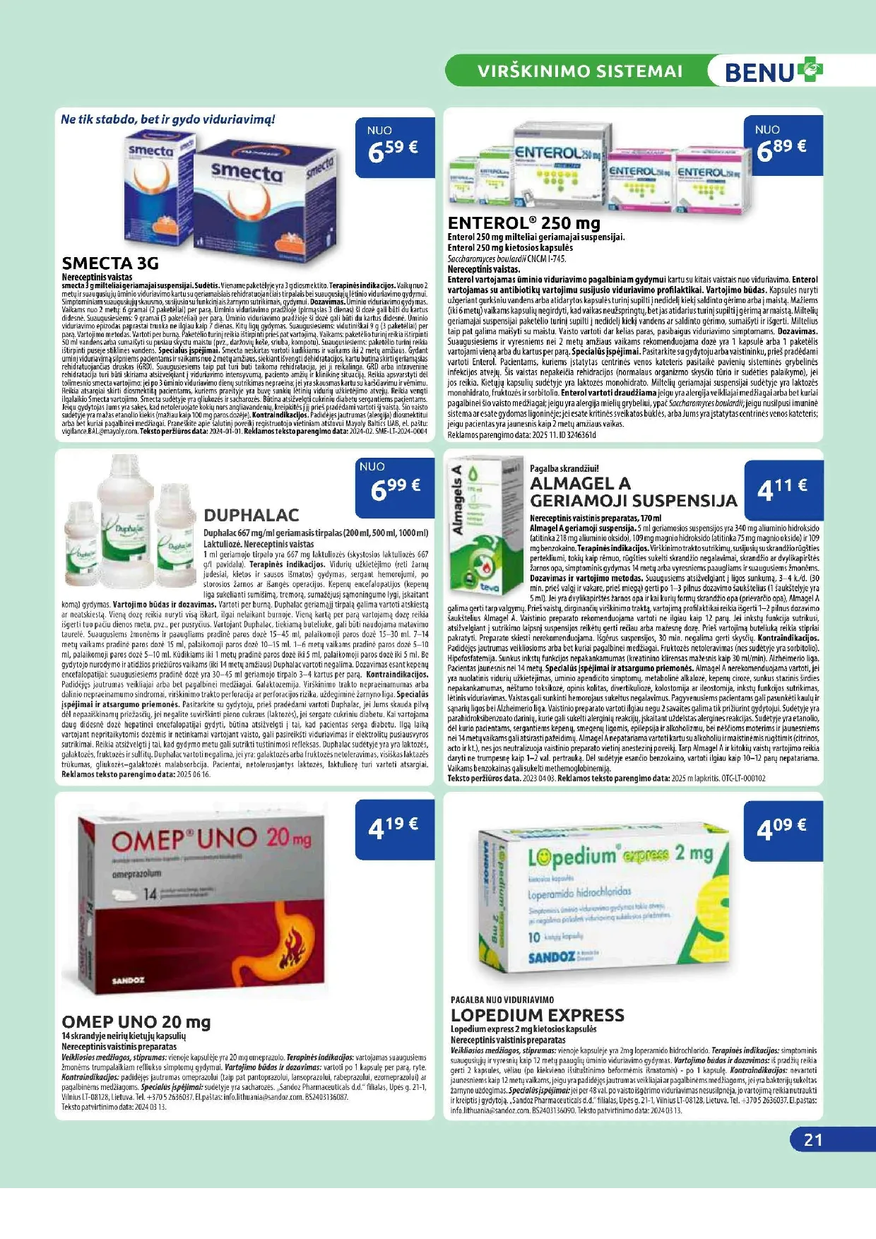 Benu vaistinės akcijų leidinys – 21 psl.