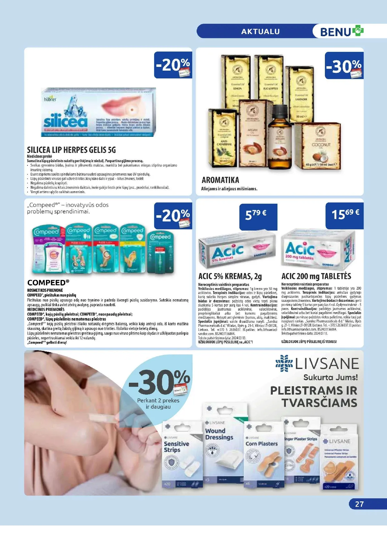 Benu vaistinės akcijų leidinys – 27 psl.