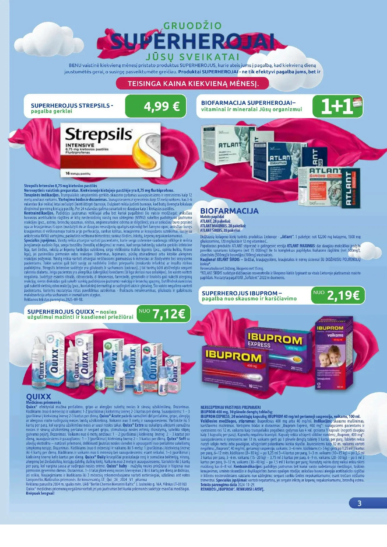 Benu vaistinės akcijų leidinys – 3 psl.