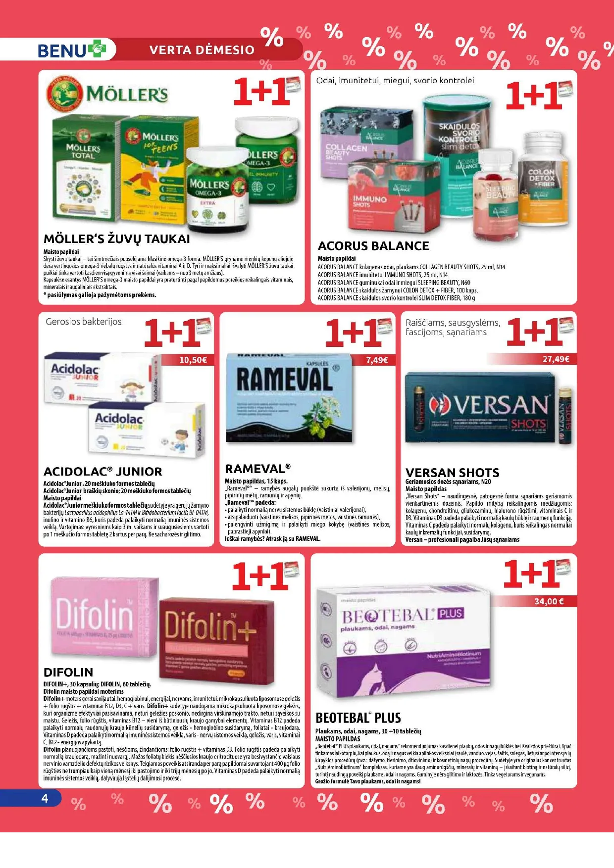 Benu vaistinės akcijų leidinys – 4 psl.