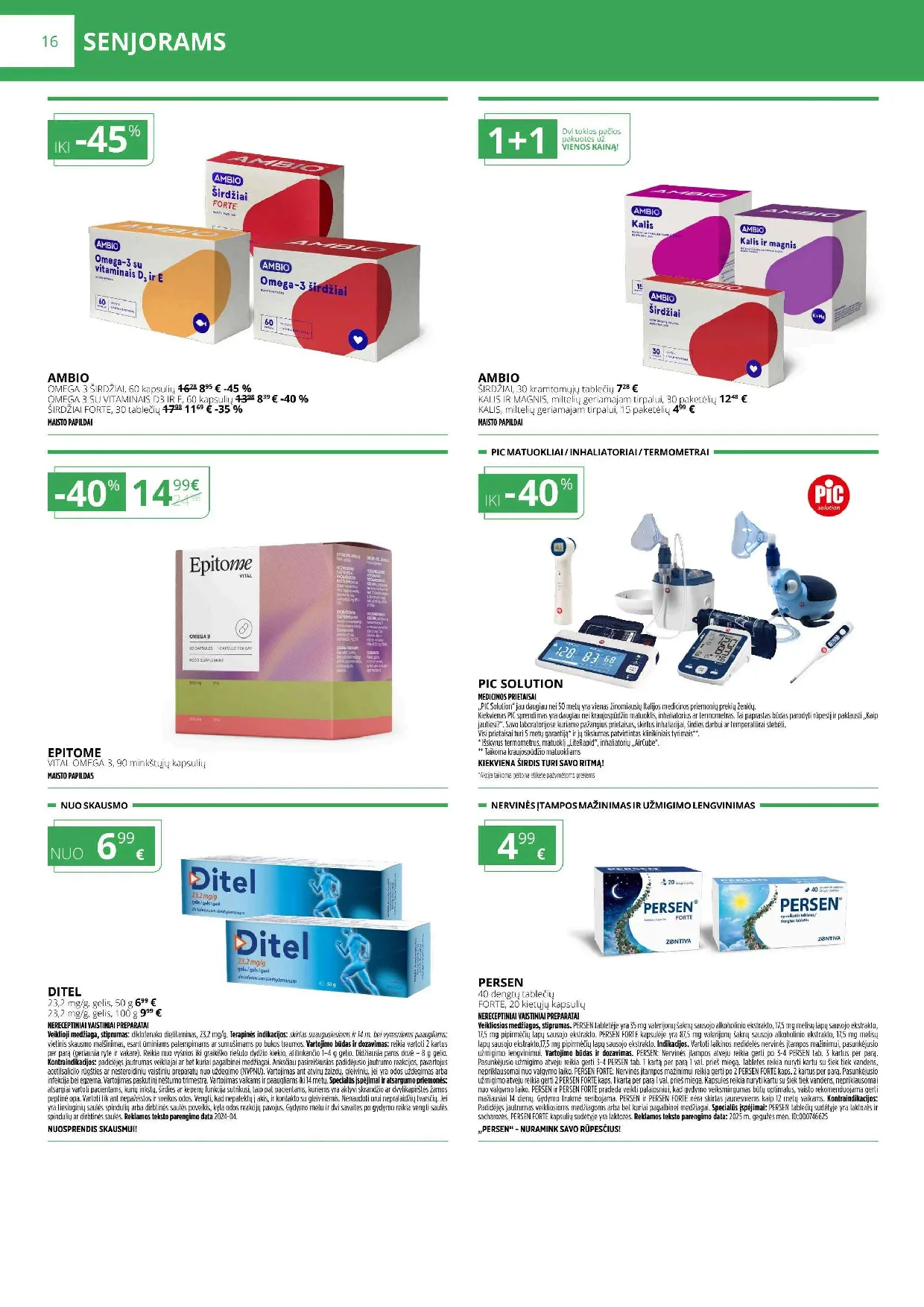 Norfa vaistinės akcijų leidinys – 16 psl.