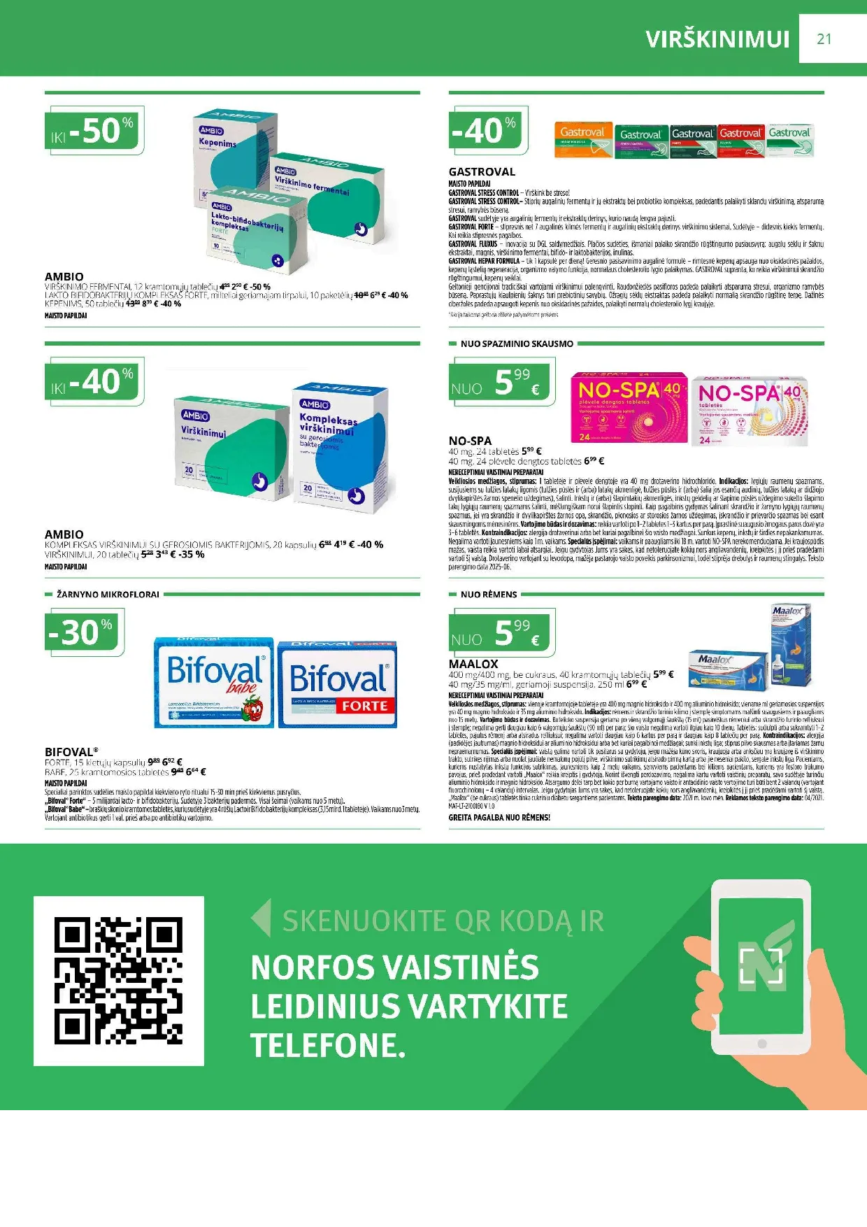 Norfa vaistinės akcijų leidinys – 21 psl.