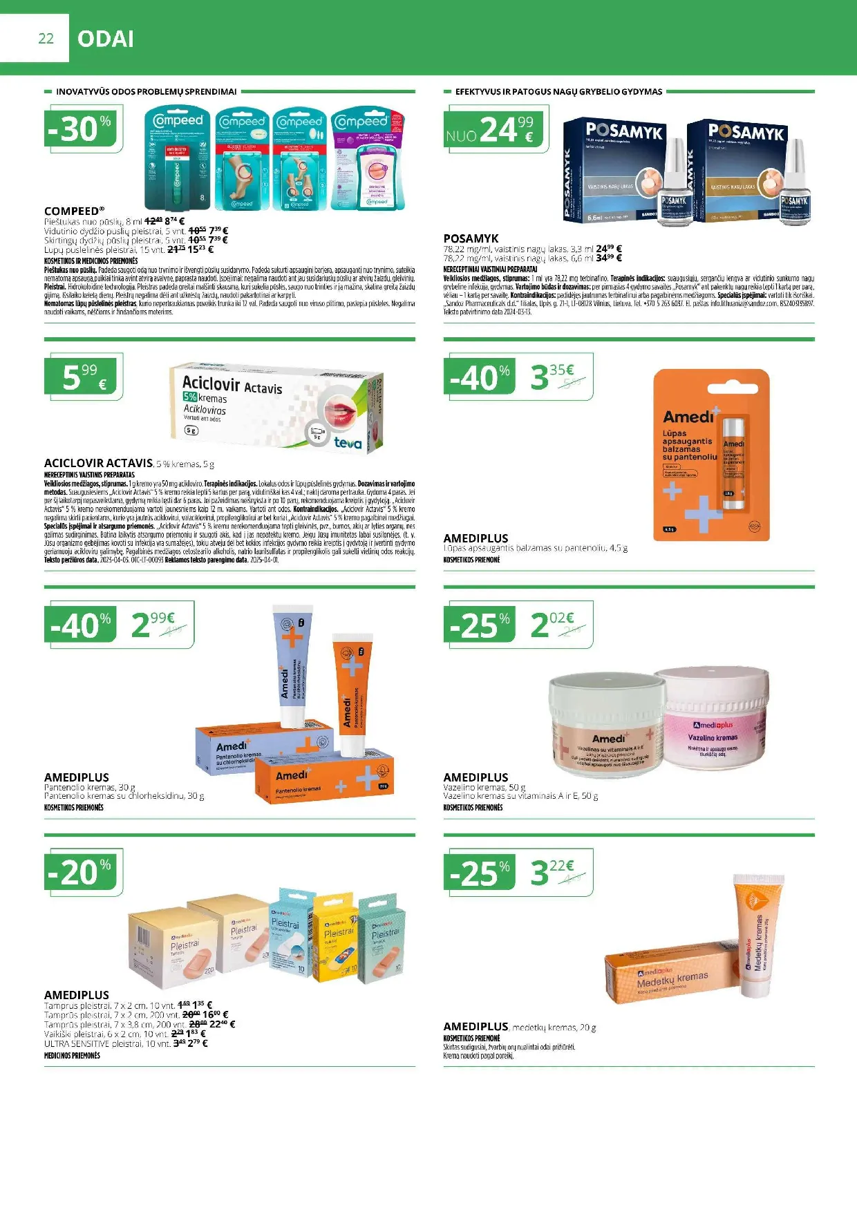 Norfa vaistinės akcijų leidinys – 22 psl.