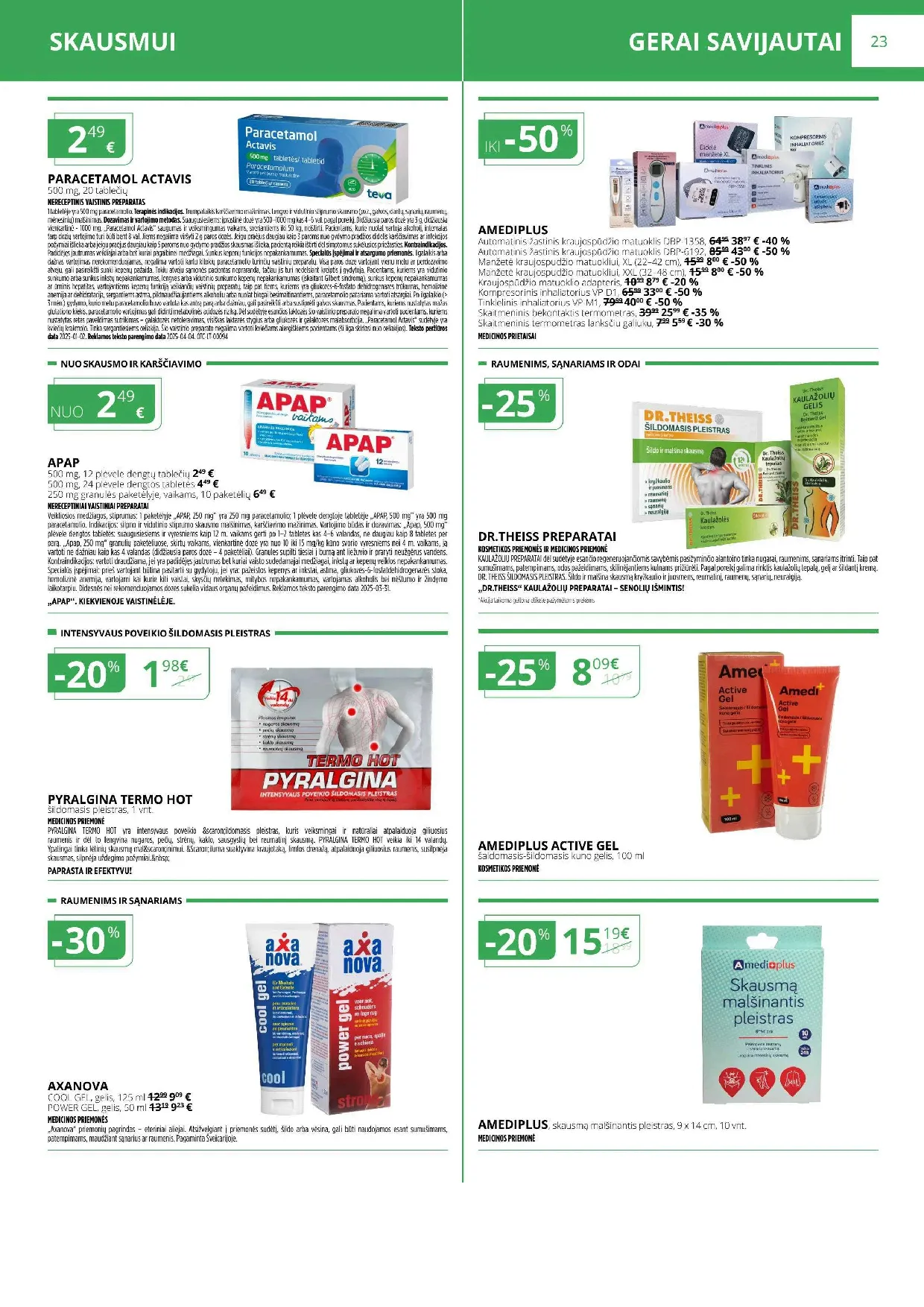 Norfa vaistinės akcijų leidinys – 23 psl.