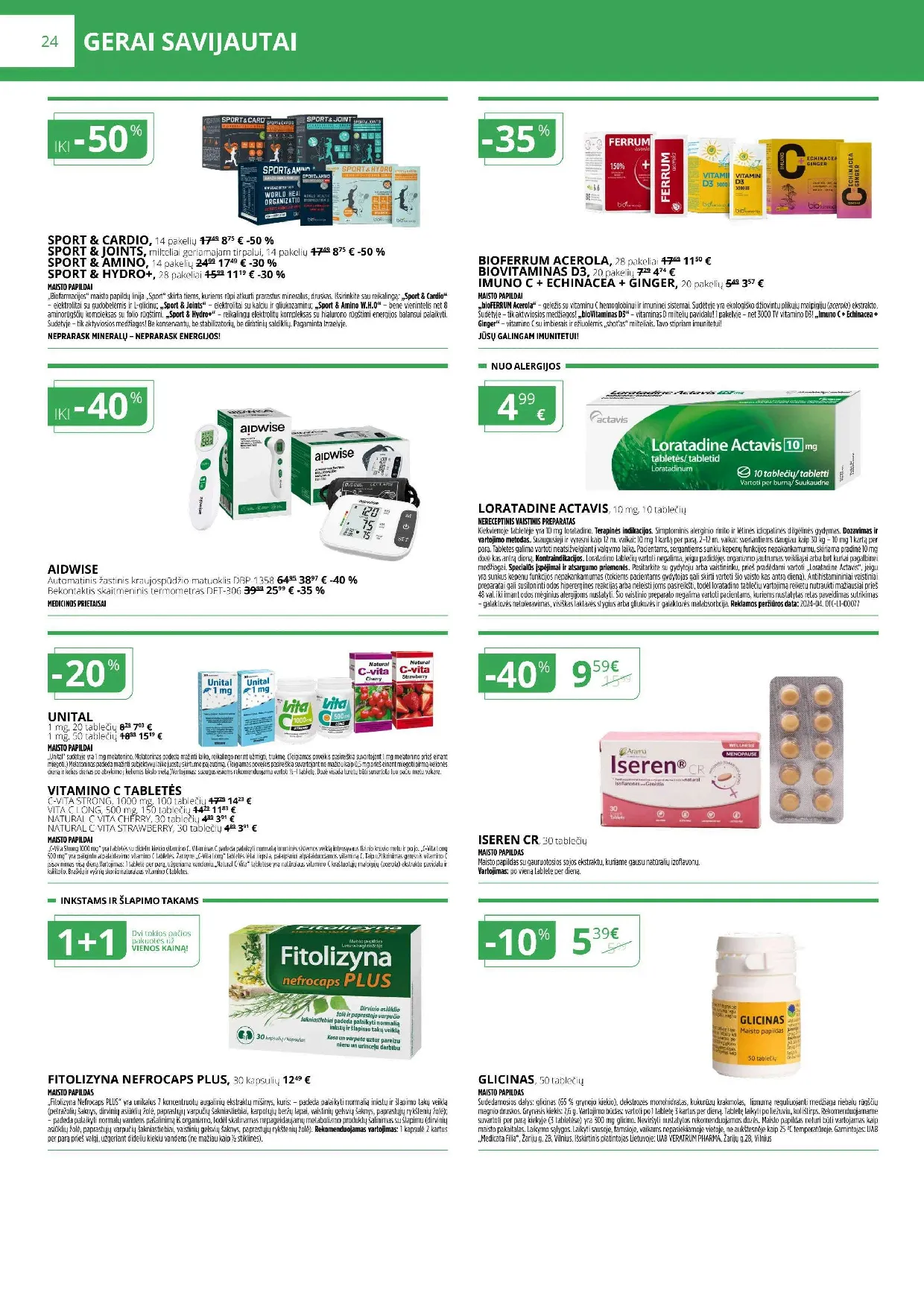 Norfa vaistinės akcijų leidinys – 24 psl.