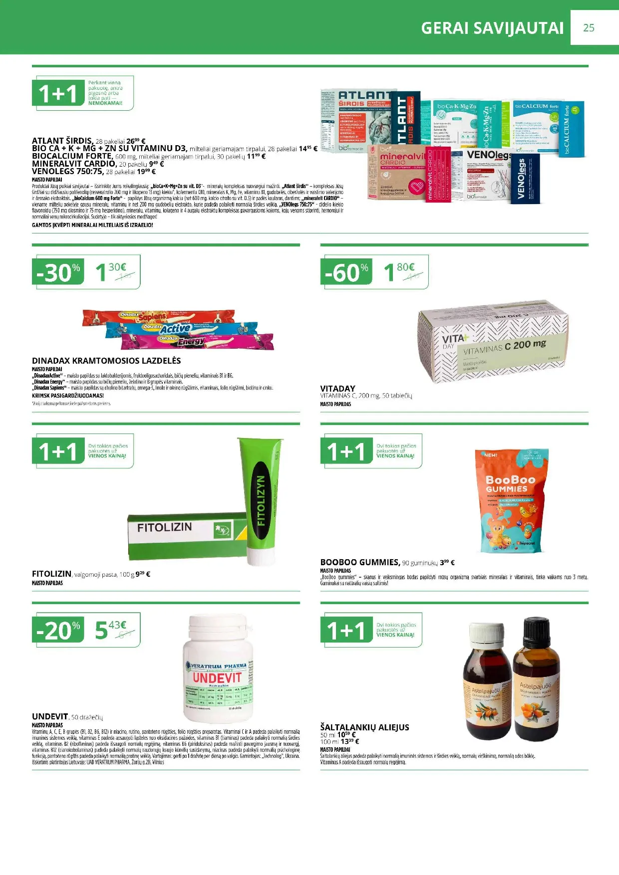 Norfa vaistinės akcijų leidinys – 25 psl.